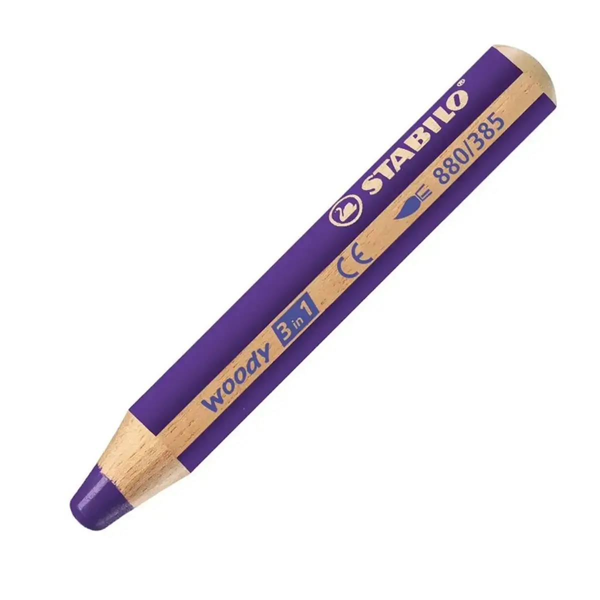 Crayon en bois gros module WOODY - mine 10mm - multi surfaces - violet