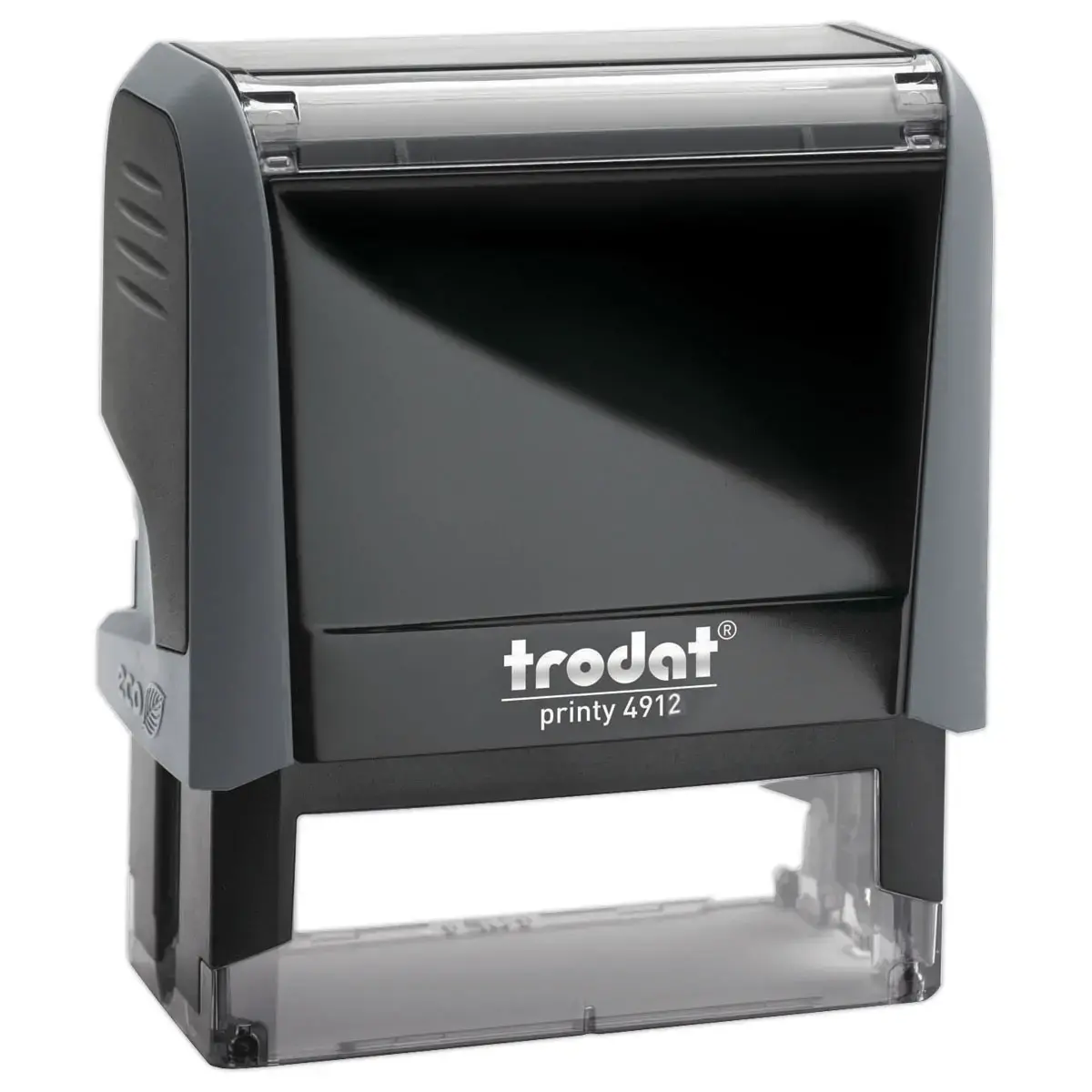 Timbre personnalisable Printy 4912 - Bo&icirc;tier gris - Encre noire - 47 x 18 mm - TRODAT 