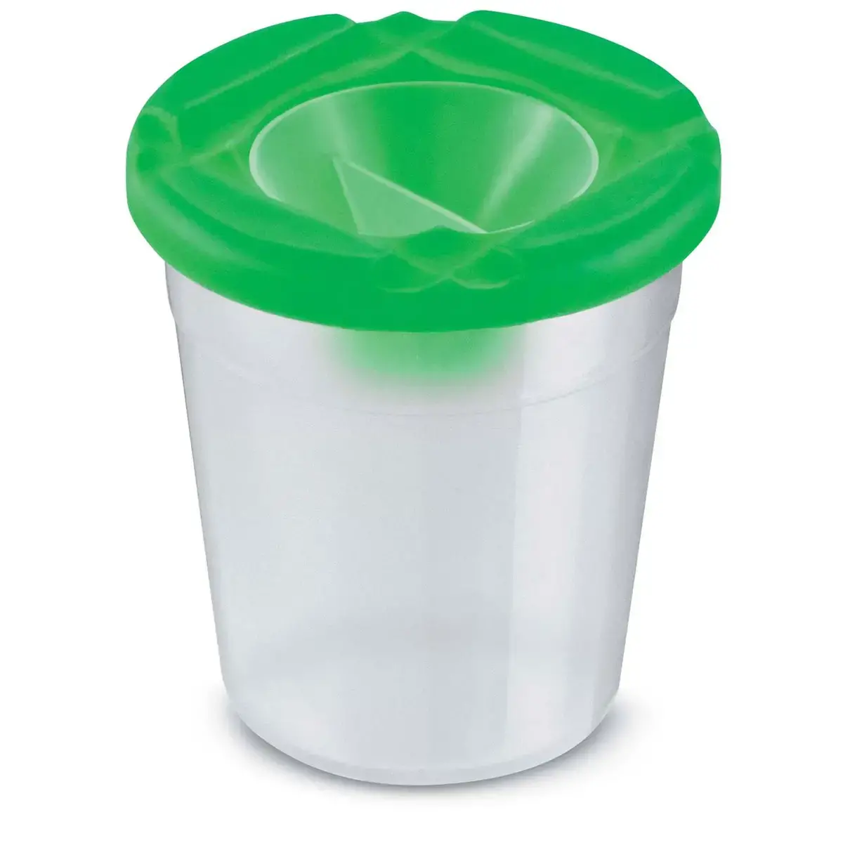 Pot anti-verse avec couvercle refermable et support pinceaux Wonday - coloris assotis - lot de 3