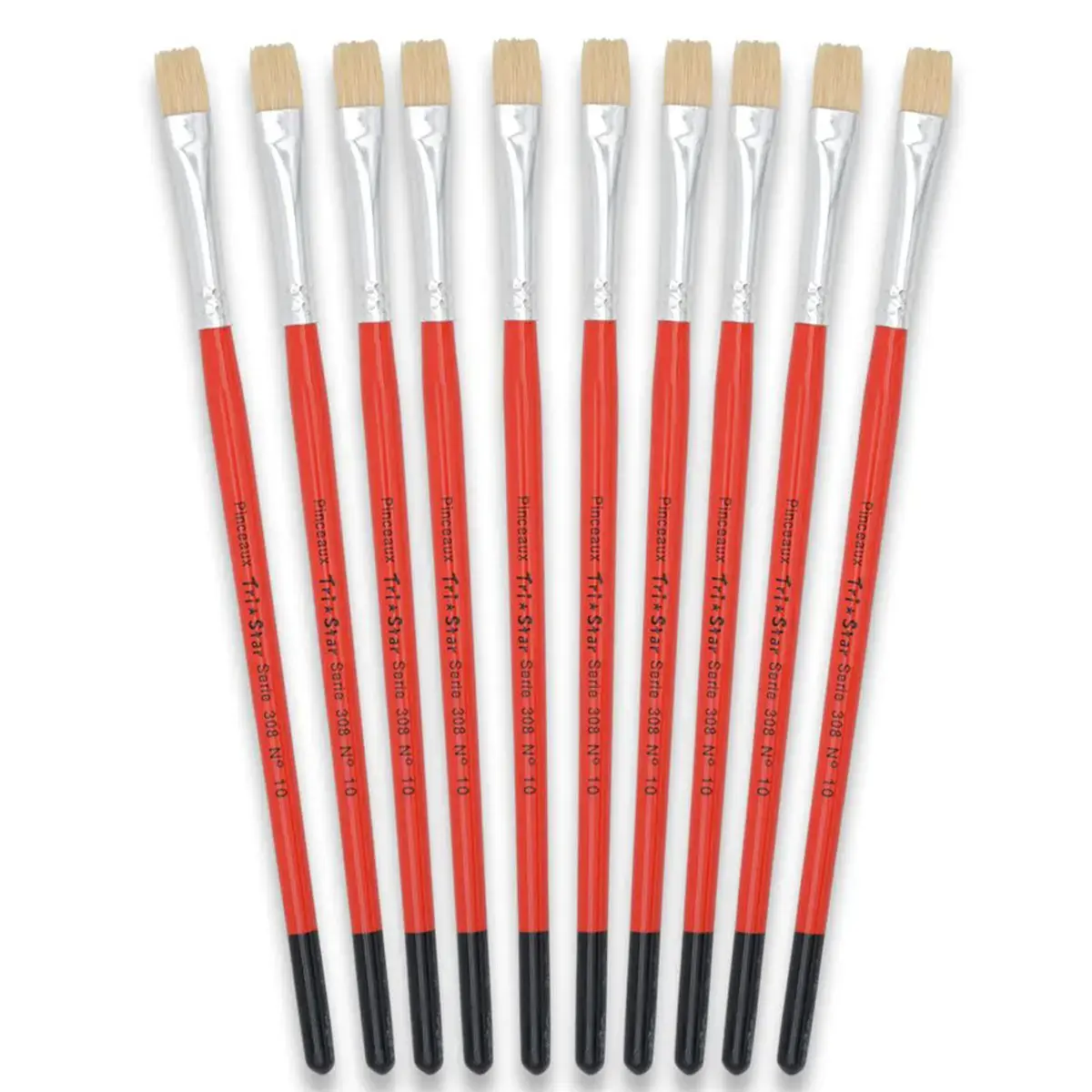 Brosse plate n°10 - OZ - en soie - peinture acrylique et à l'huile