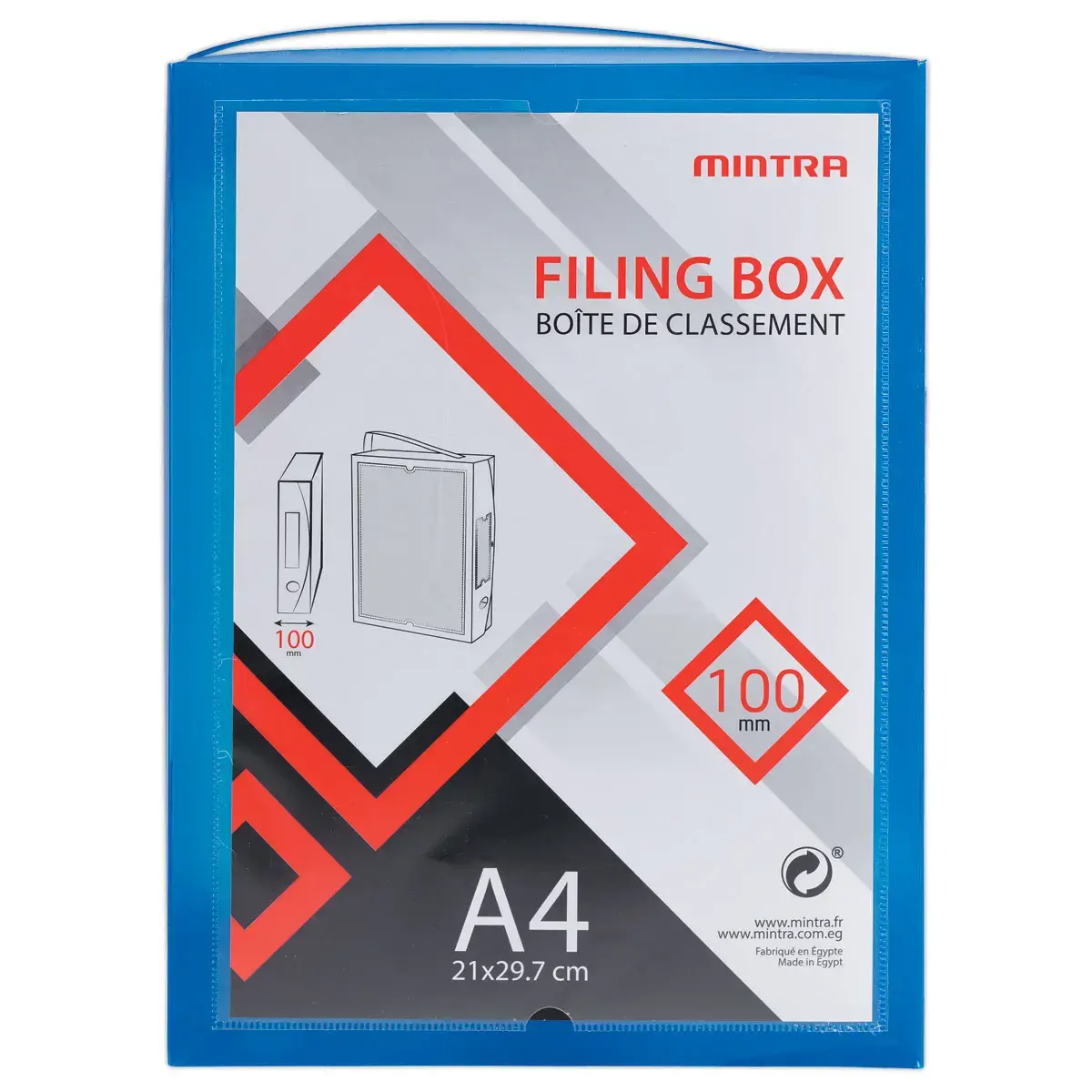 Boîte valisette personnalisable en polypropylène A4 - Dos 10 cm