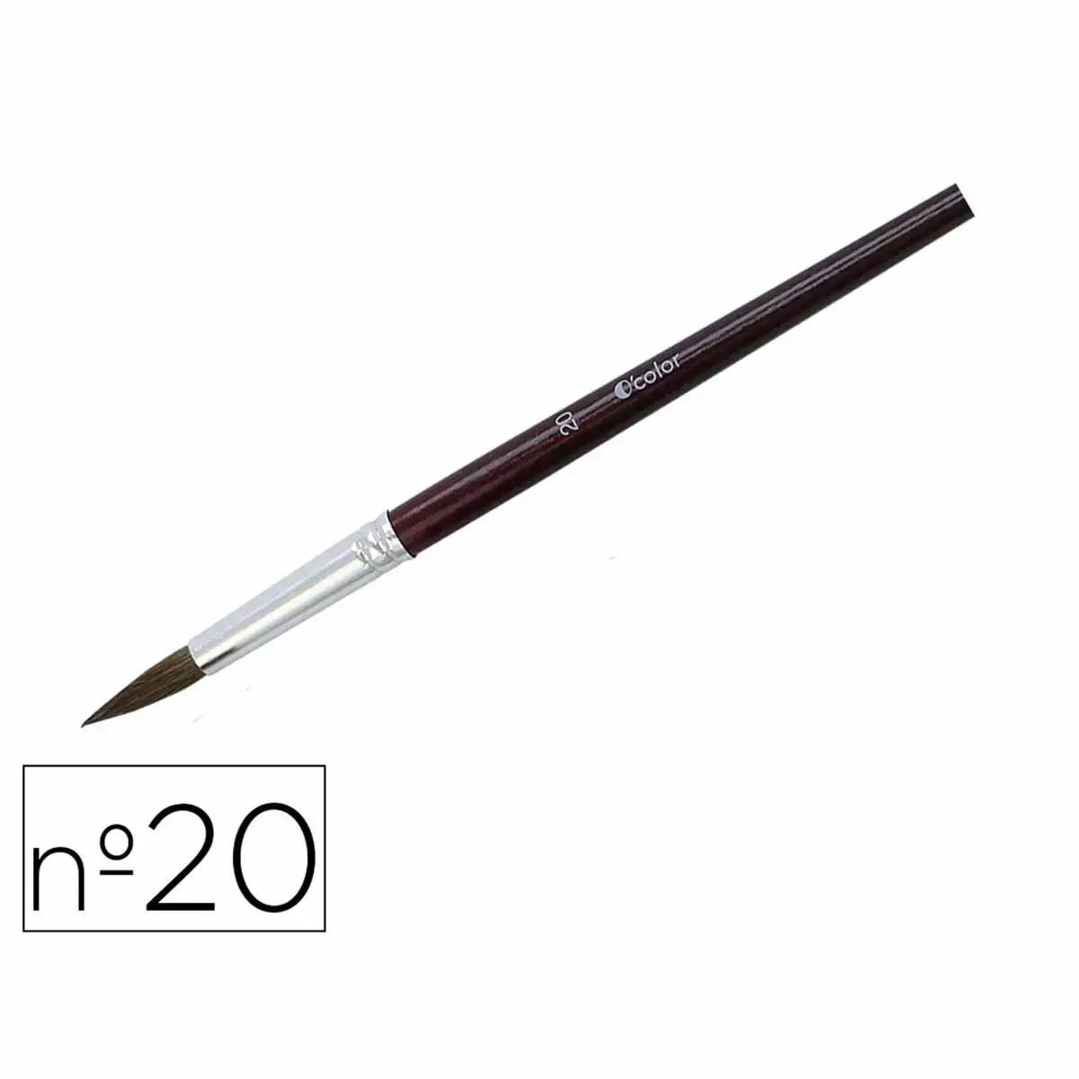 Pinceau gouache poil de poney n°20 O'color - lot de 10