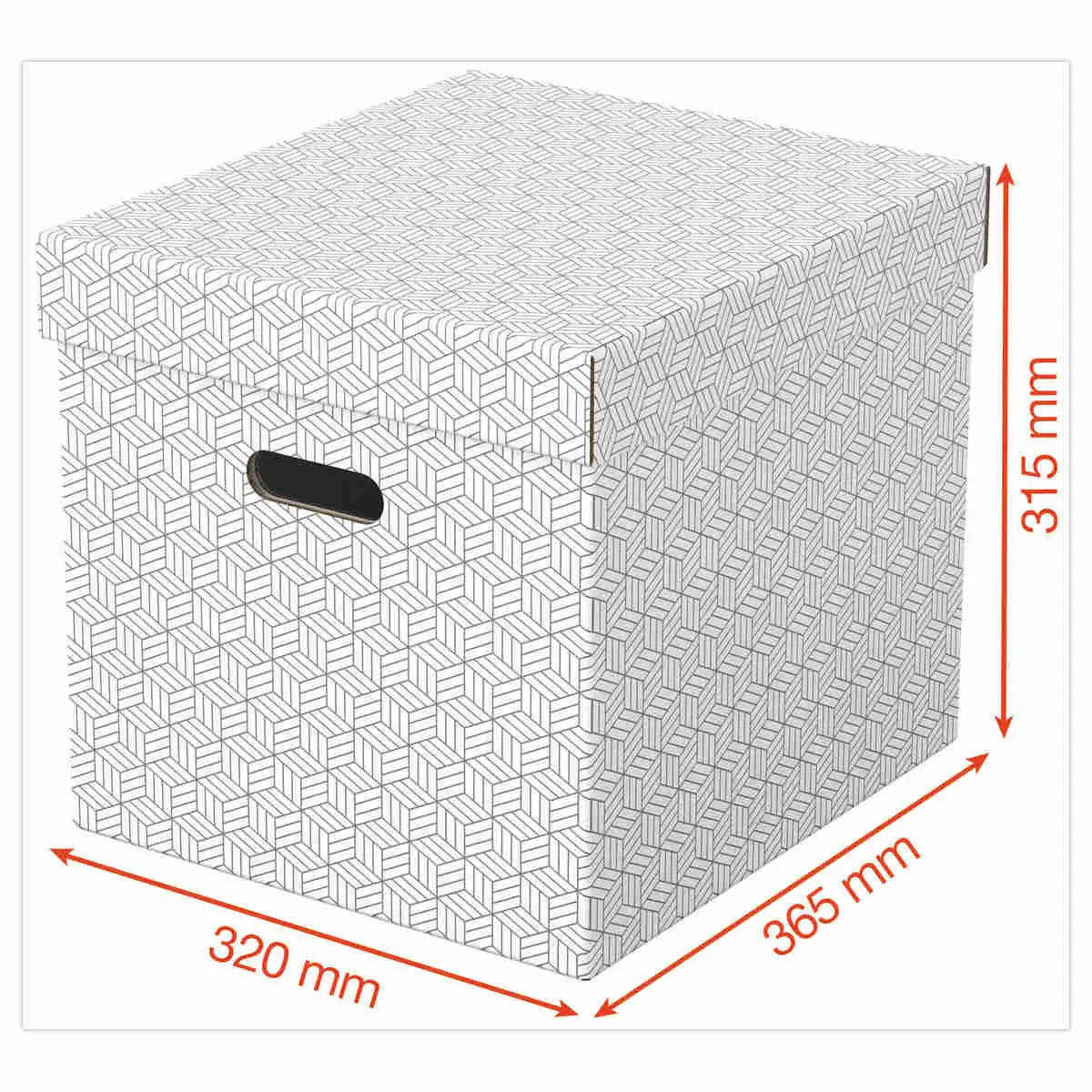 3 Boîtes de rangement Home - Taille Cube - Blanc - ESSELTE