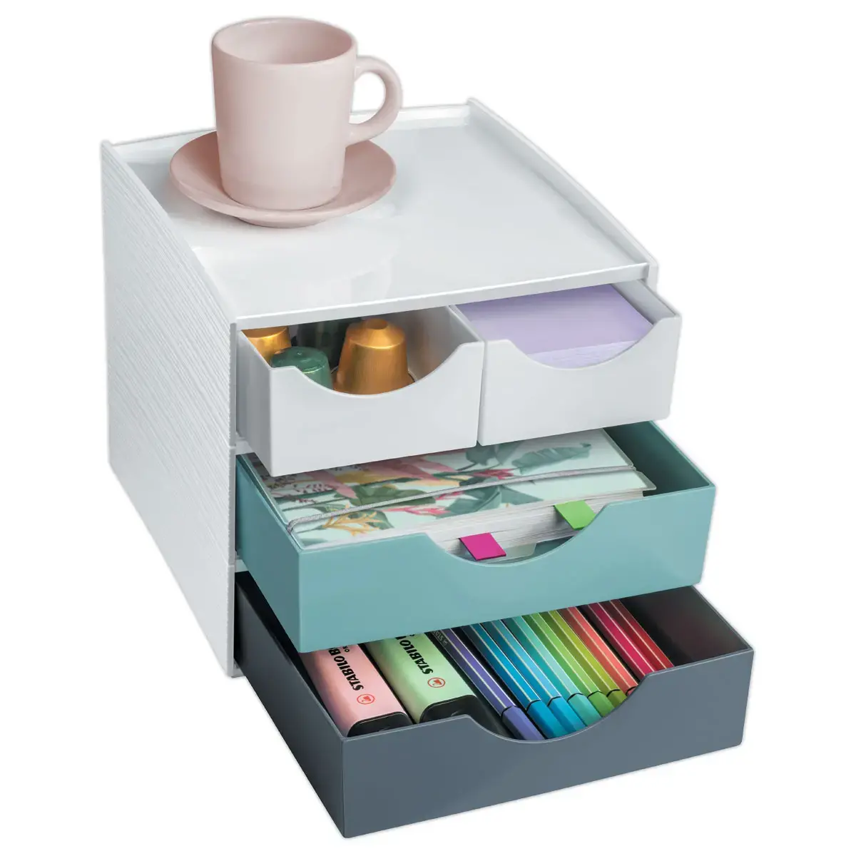 Mini module de rangement Riviera Multicolore Dim 18,6 x 18,5 H 17,5 cm