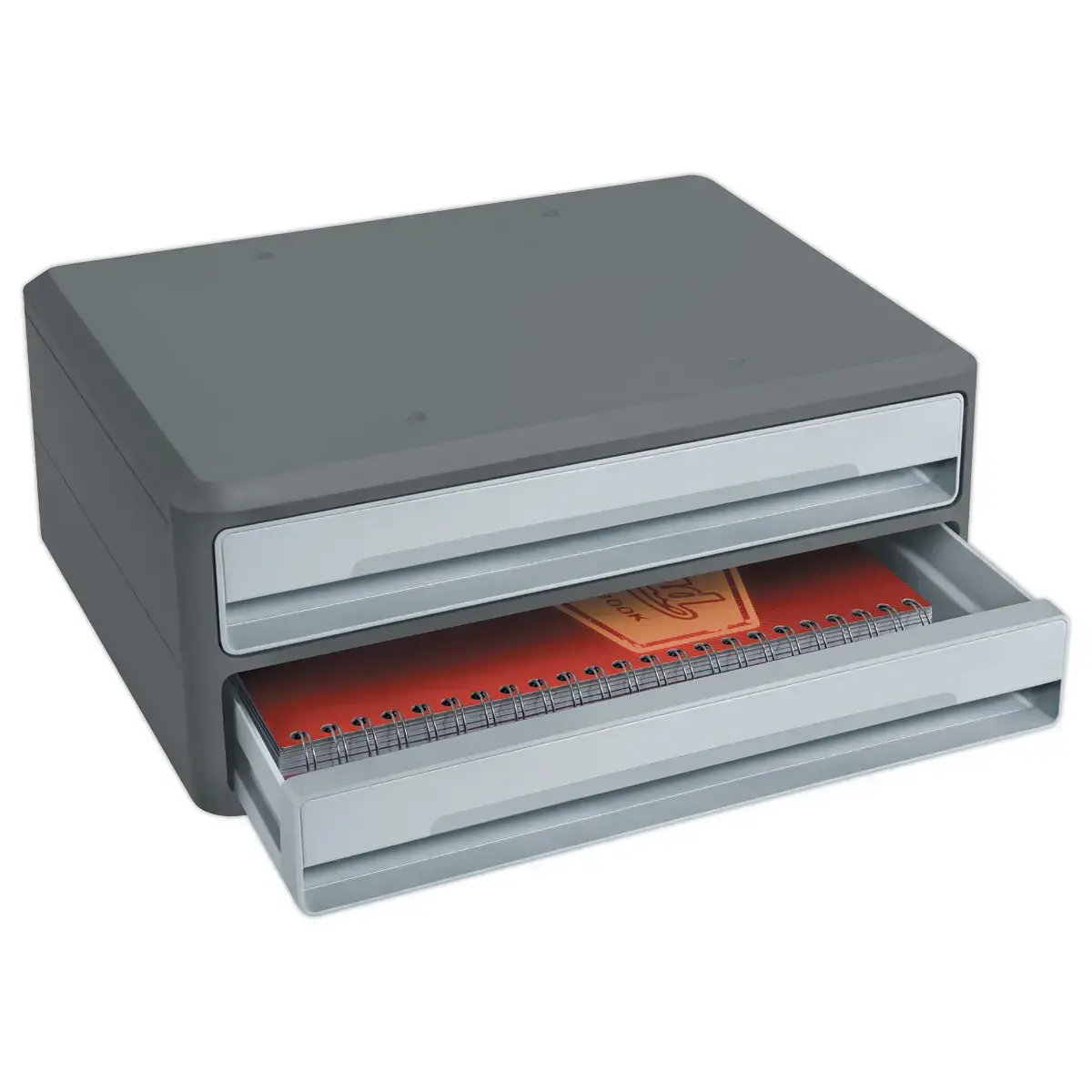 Module 2 tiroirs MOOVUP Secure Agile CEP Dim : 37x27,5 H14,6 cm gris