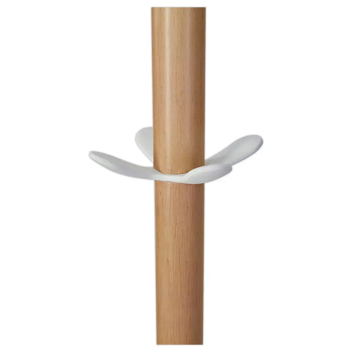 Porte-manteau - 10 patères + porte-parapluie - Bois et métal blanc - ALBA