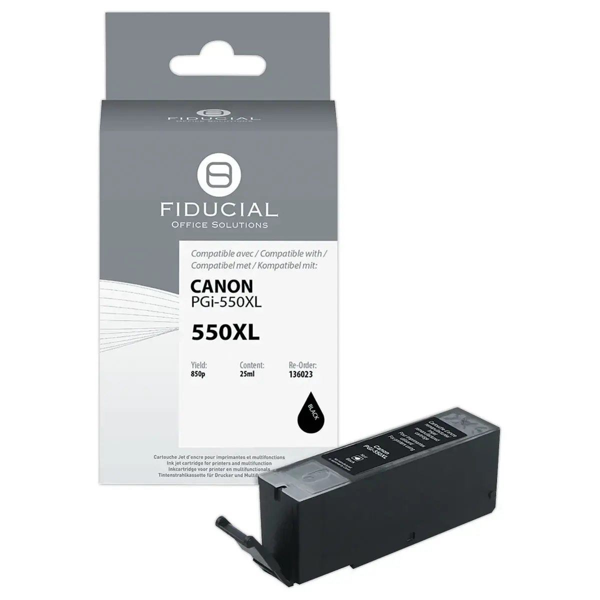 Cartouche d'encre remanufactur&eacute;e &eacute;q. CANON PGi-550XL - Haute capacit&eacute; - Noir 