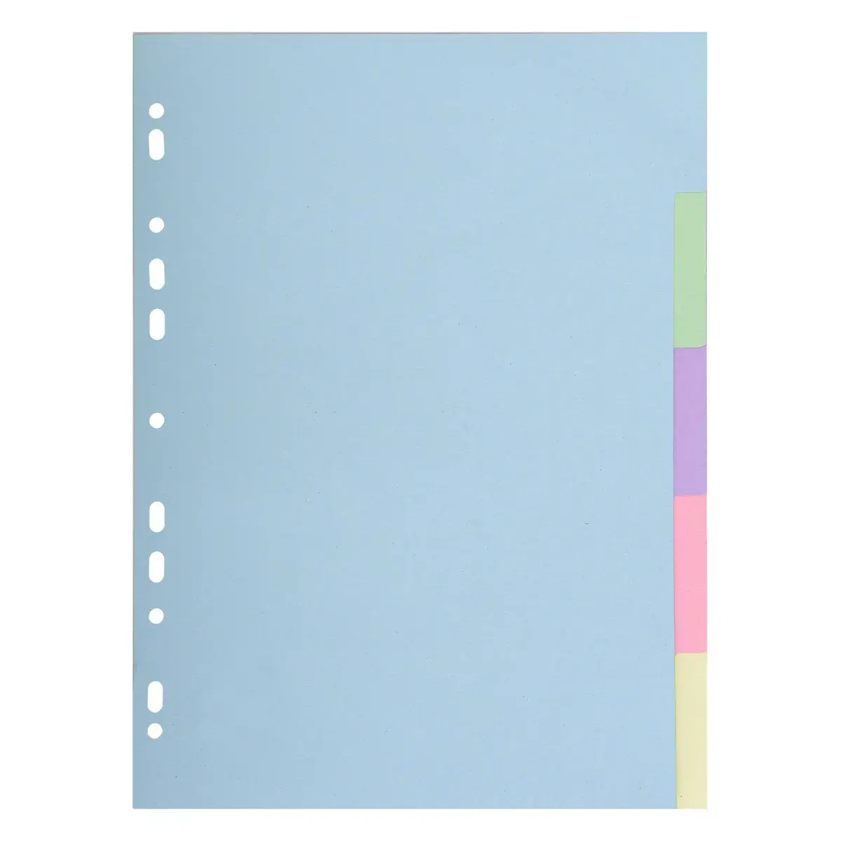 Jeu d'intercalaires carte recyclée 3/10e format A4 -5 positions - EXACOMPTA