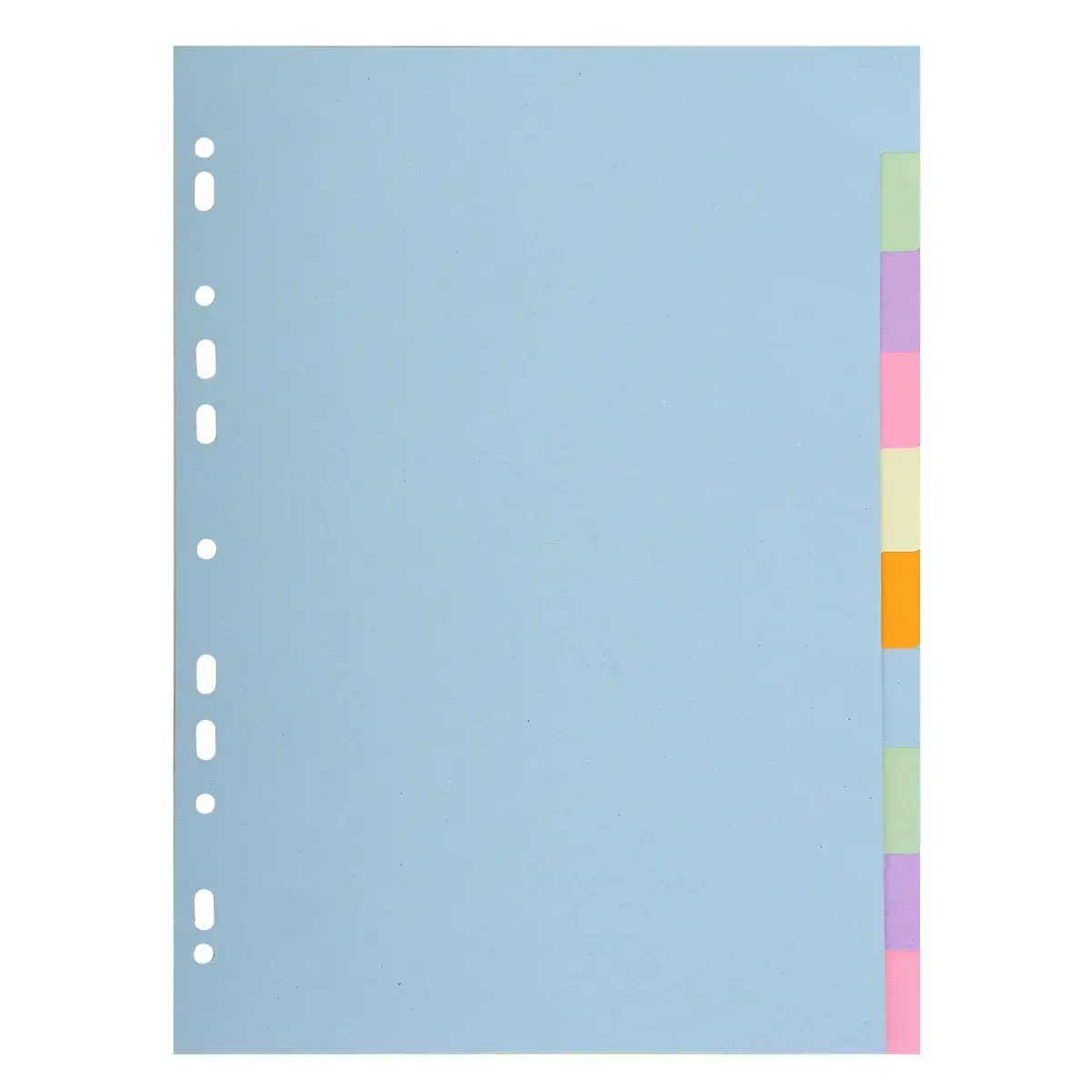 Jeu d'intercalaires carte recyclée 3/10e format A4 -10 positions - EXACOMPTA