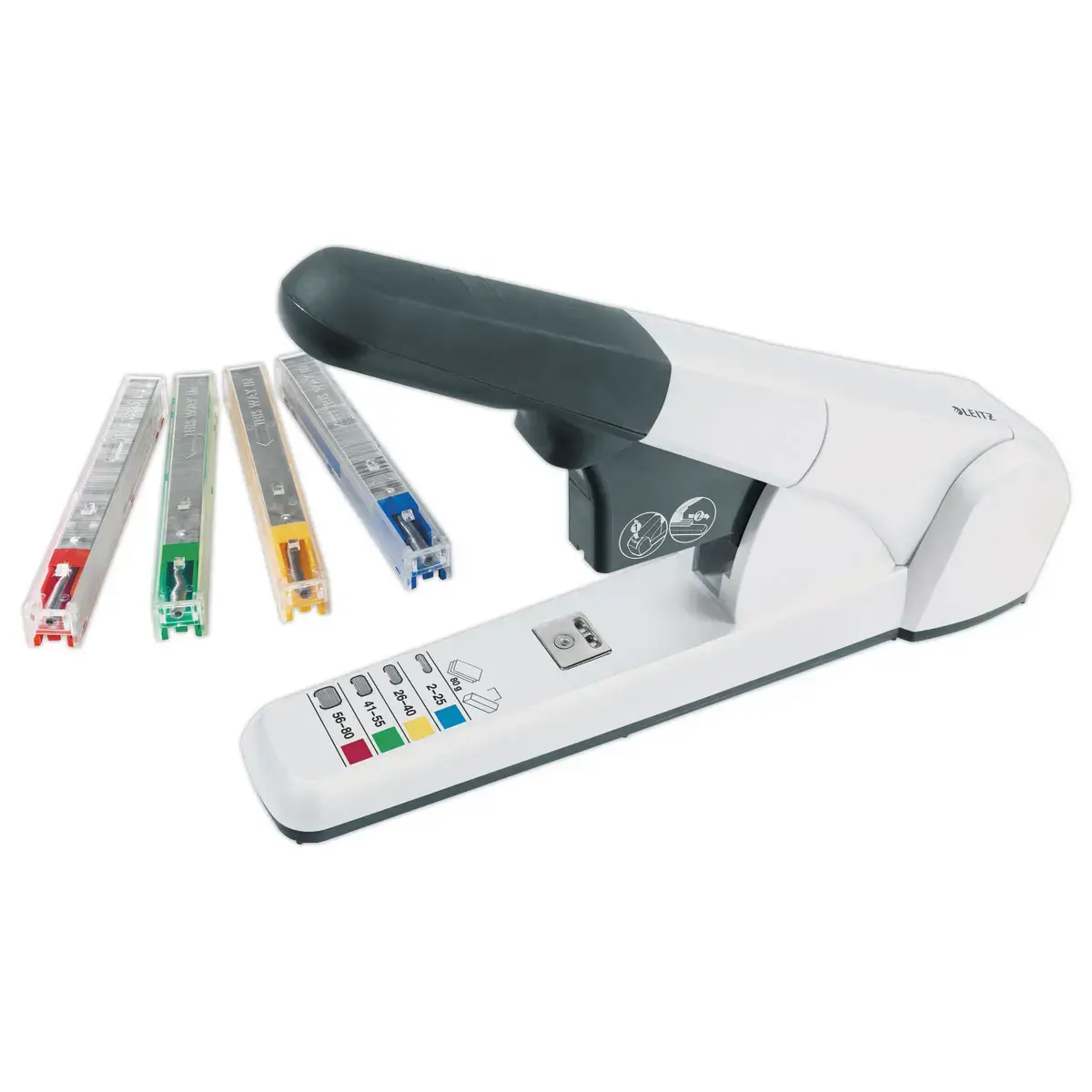 Agrafeuse gros travaux - 80 feuilles - Argent - LEITZ 