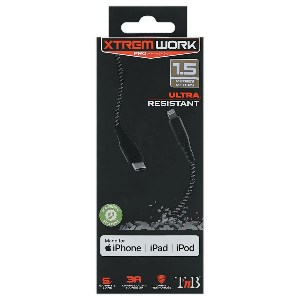 XTREMWORK - Câble USB-C/Lightning - 1.50m