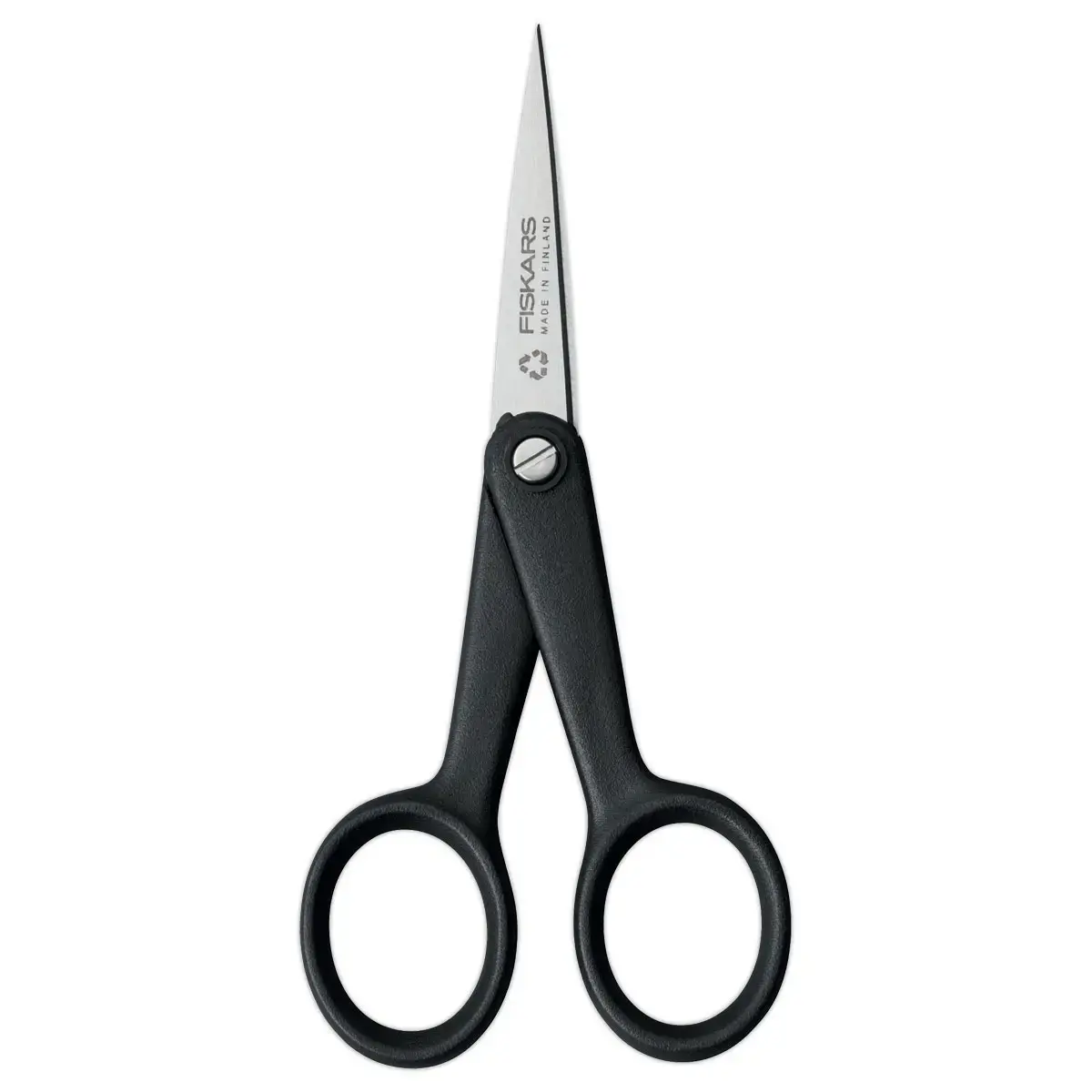 Ciseaux FISKARS ambidextres 13 cm bouts pointus recylc&eacute;s / recyclables 