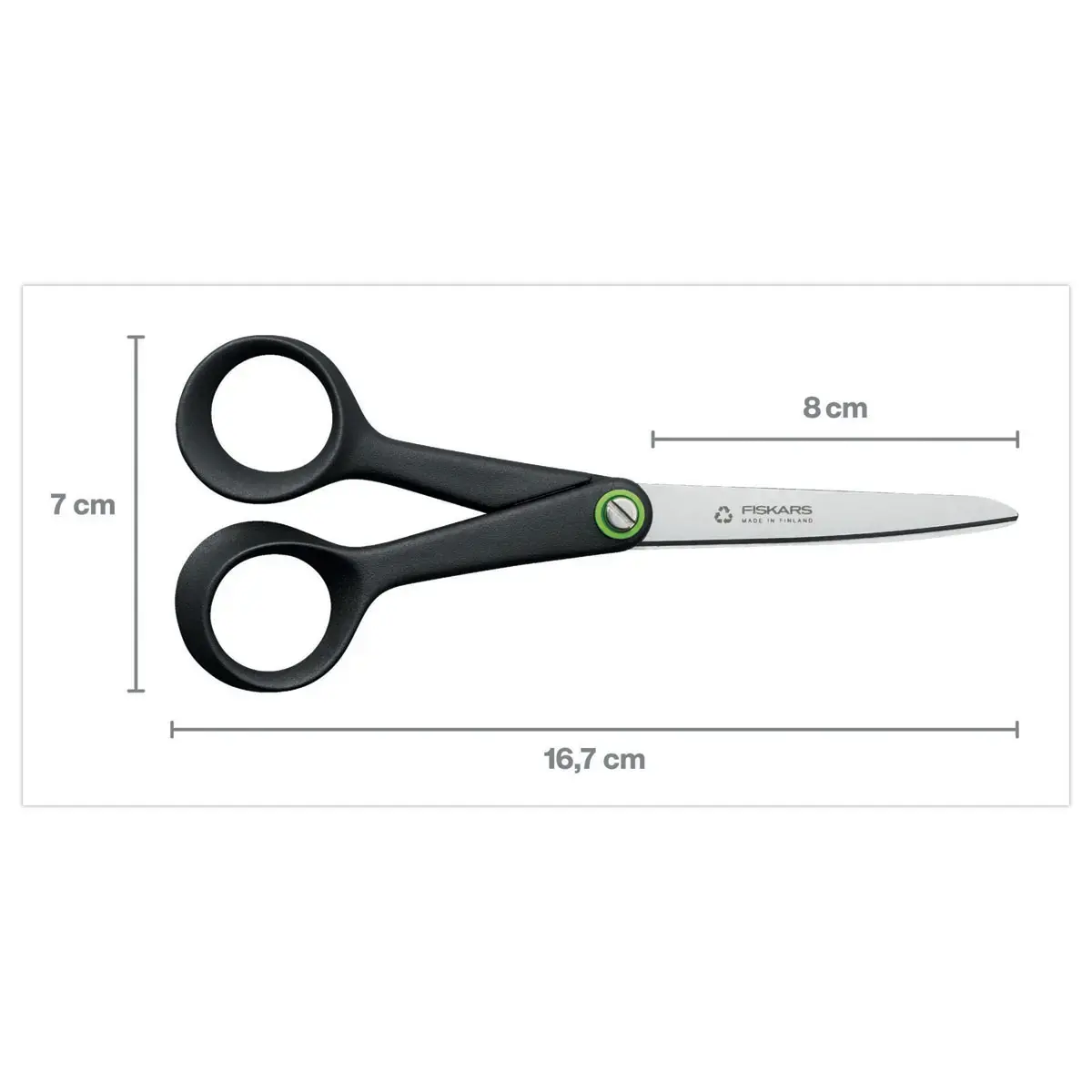 Ciseaux FISKARS ambidextres 17 cm recyclés / recyclables 100%