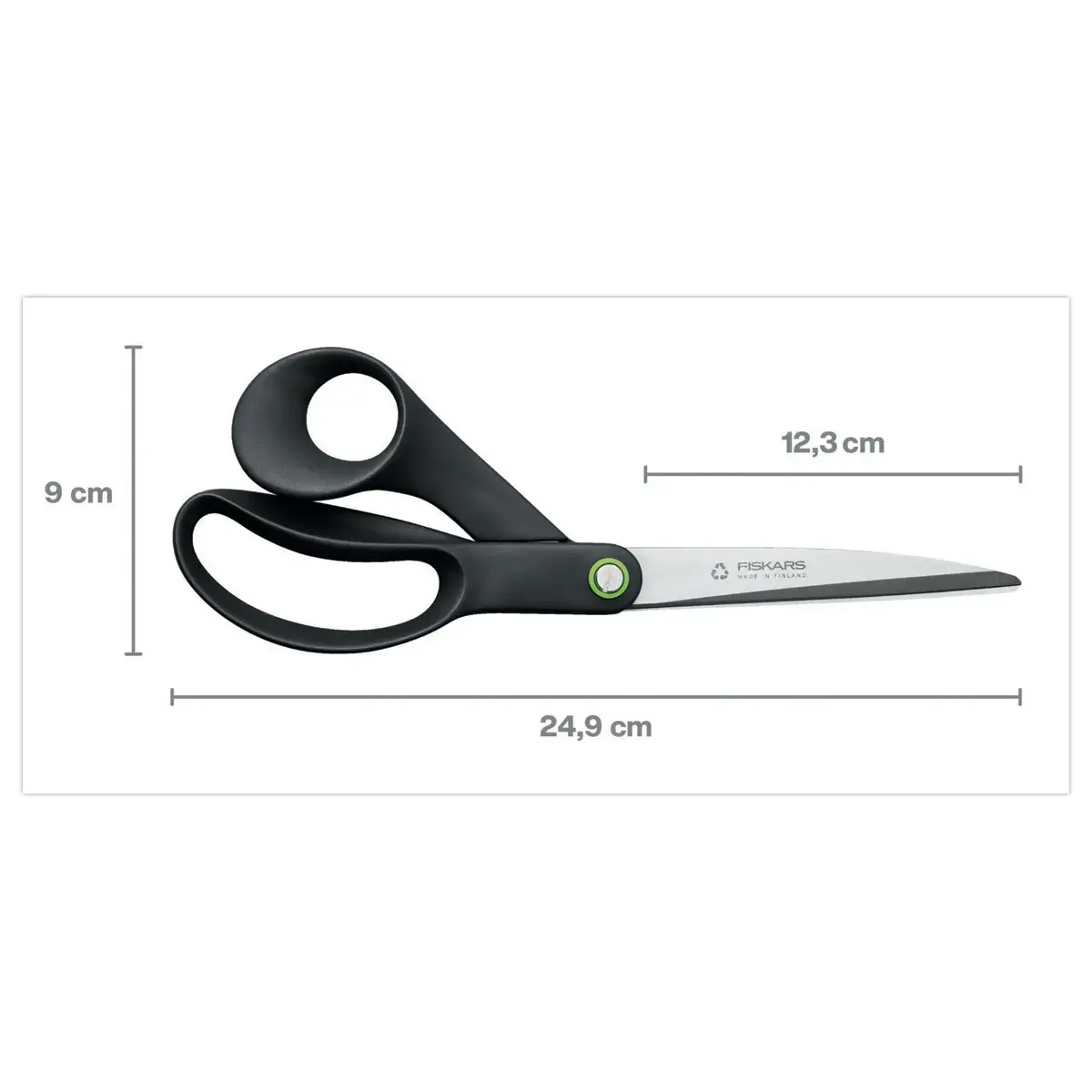 Ciseaux FISKARS droitiers 24 cm recyclés / recyclables 100%