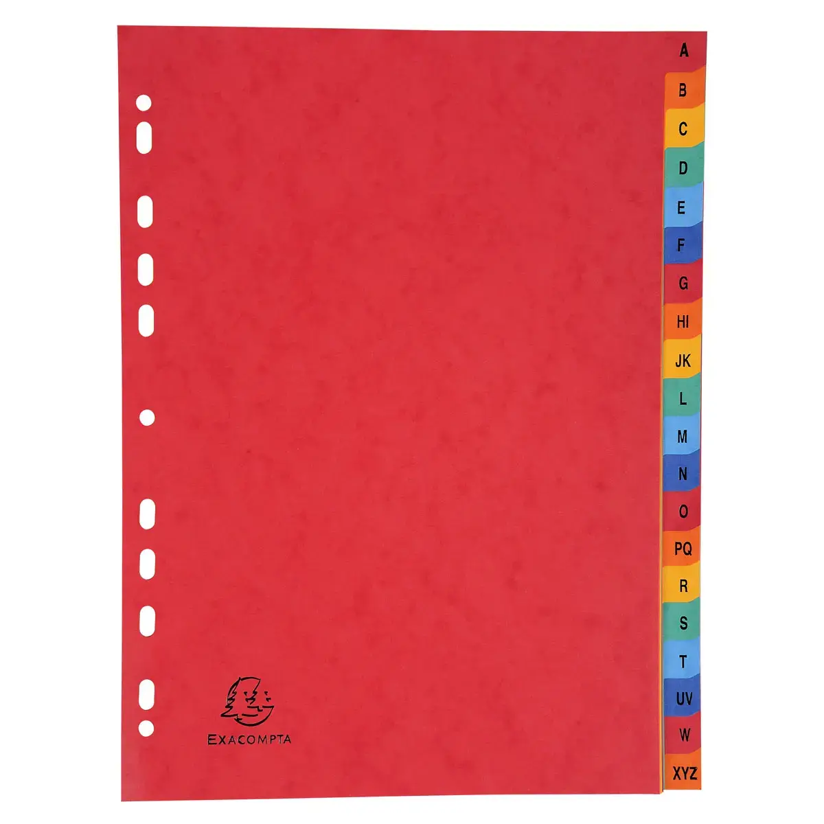 Jeu d'intercalaires Exacompta carte lustrée A4 -20 touches