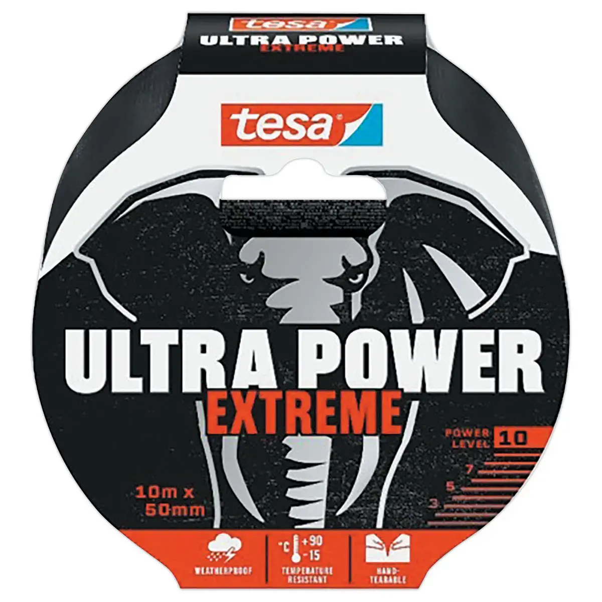 Ruban Tesa Ultra Power Extr&ecirc;me 10 m x 50 mm - Noir 