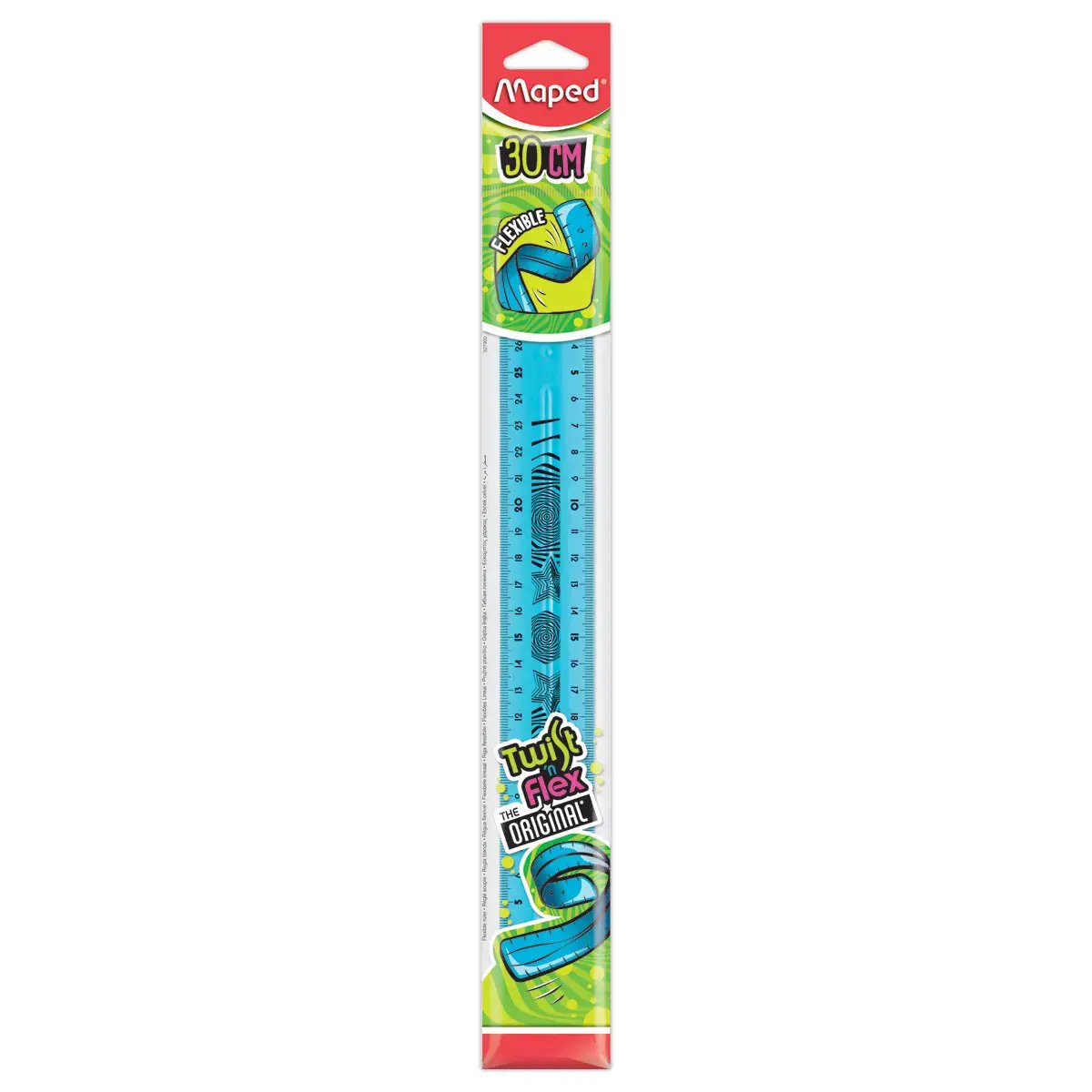 R&egrave;gle de bureau double plate en plastique souple et r&eacute;sistant - 30 cm 