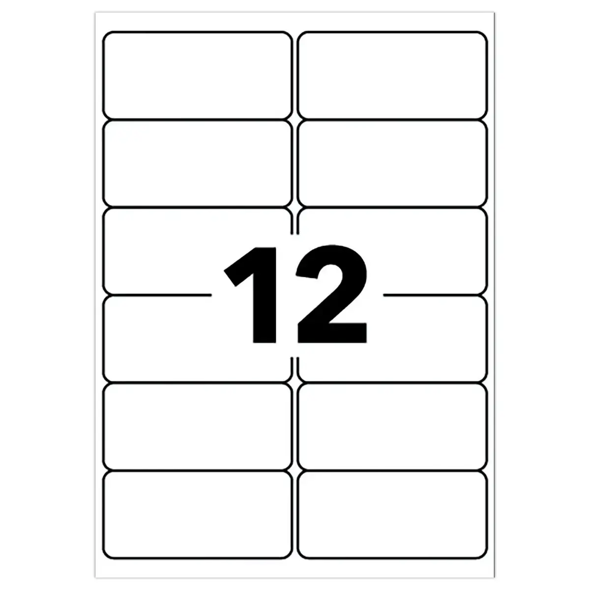 100 planches de 12 étiquettes laser AVERY 99,1x42,3mm soit 1200 étiq/boîte