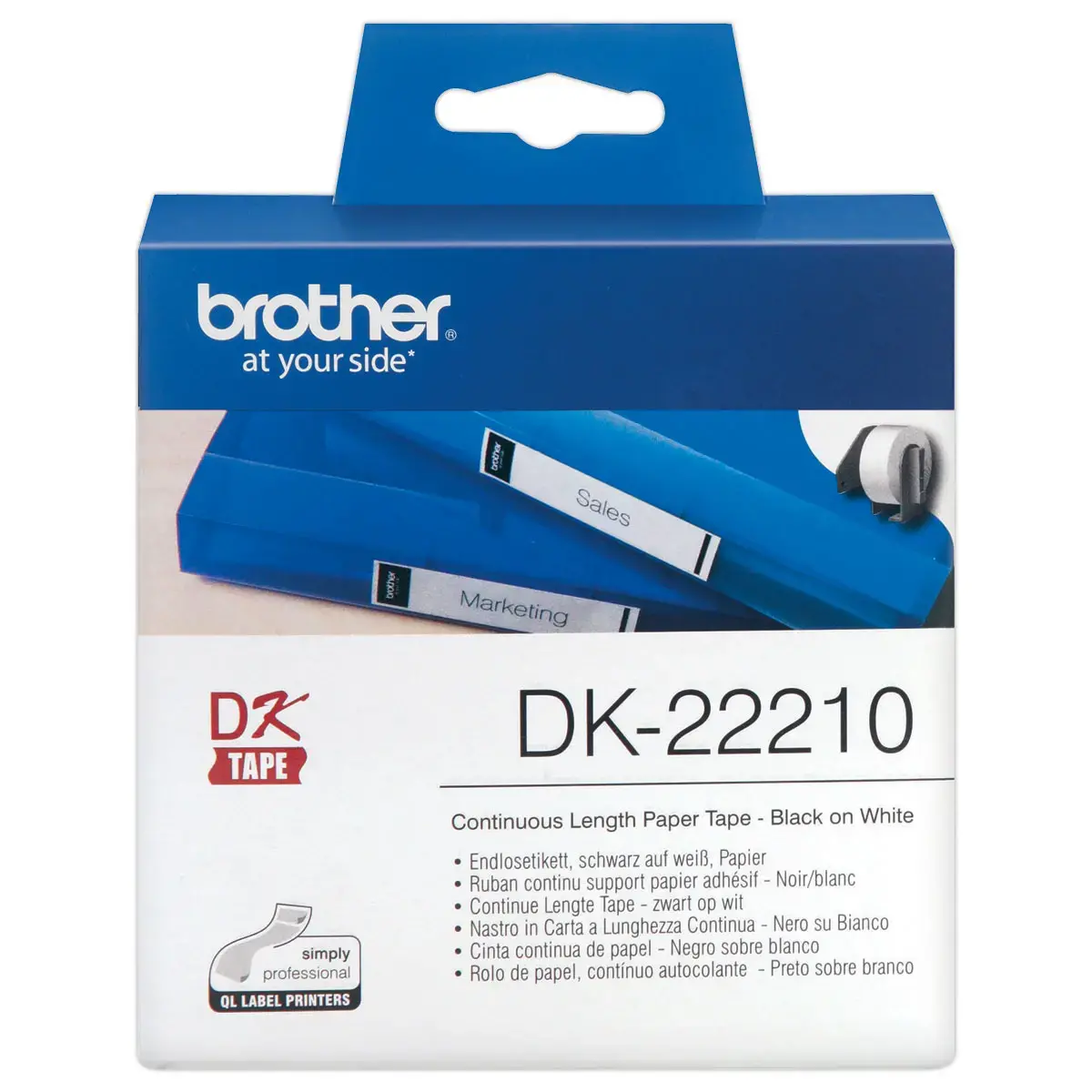 Rouleau d'étiquettes QL BROTHER 29 mm x 30 m DK22210