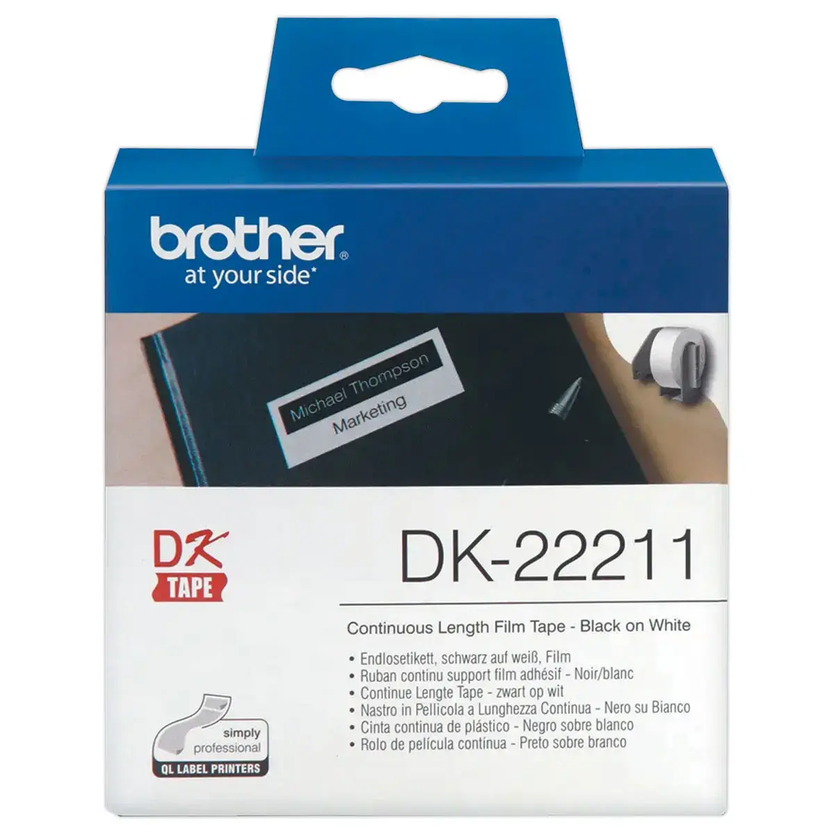 Rouleau d'&eacute;tiquettes QL BROTHER 29 mm x 15 m DK22211 