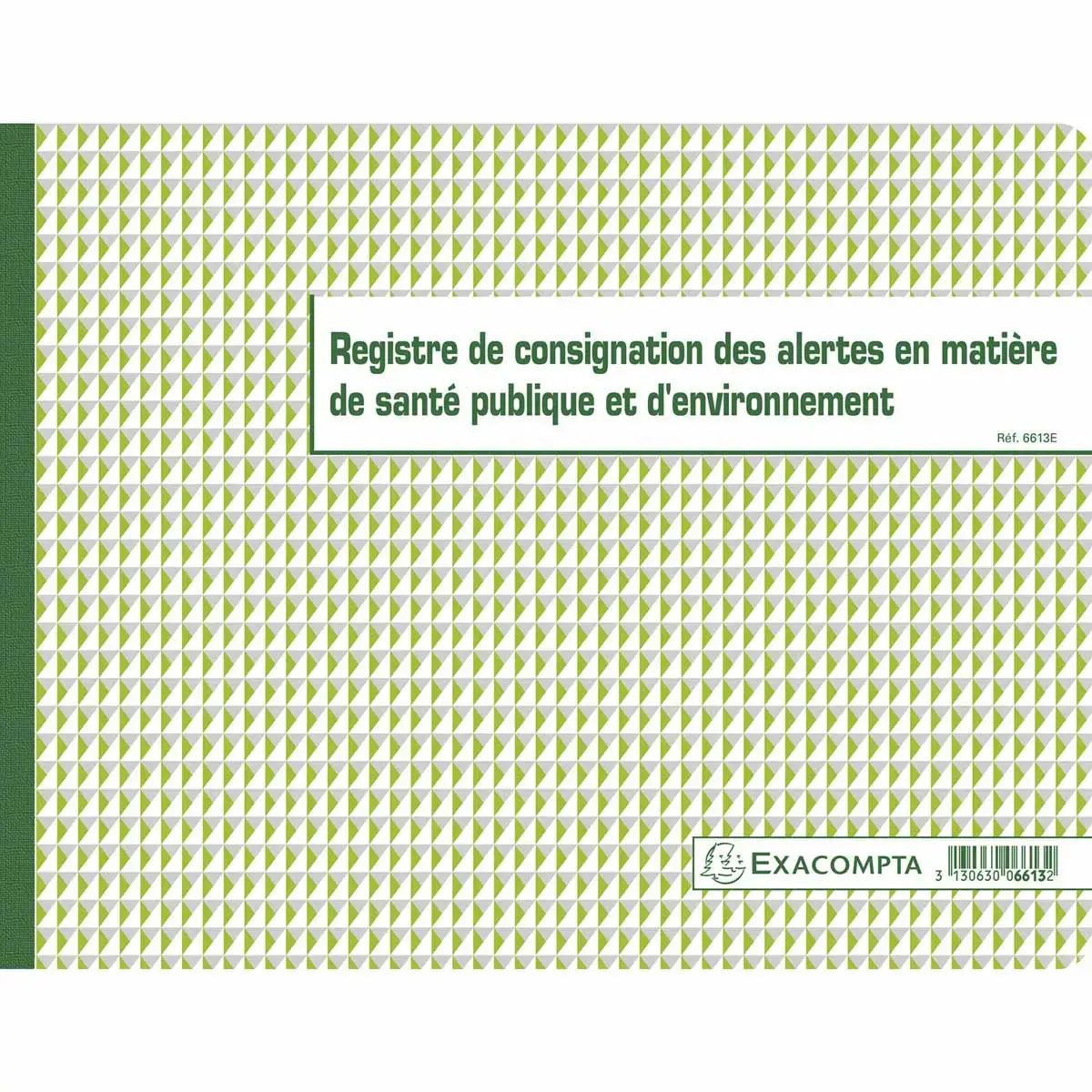 Registre d'alertes sant&eacute; et environnement - 24x32 cm - 20 pages 
