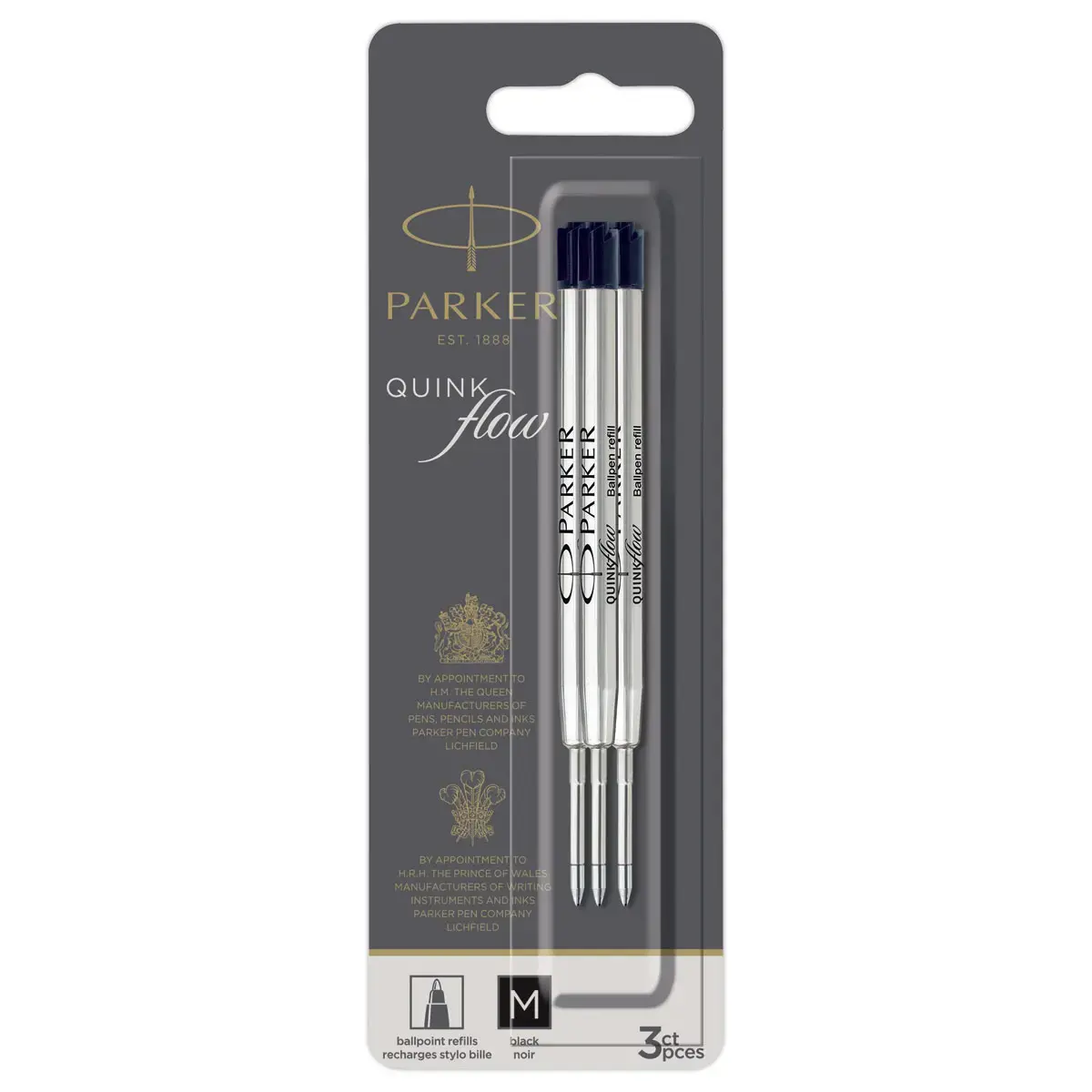 3 Recharges pour stylo Jotter - Noir - PARKER