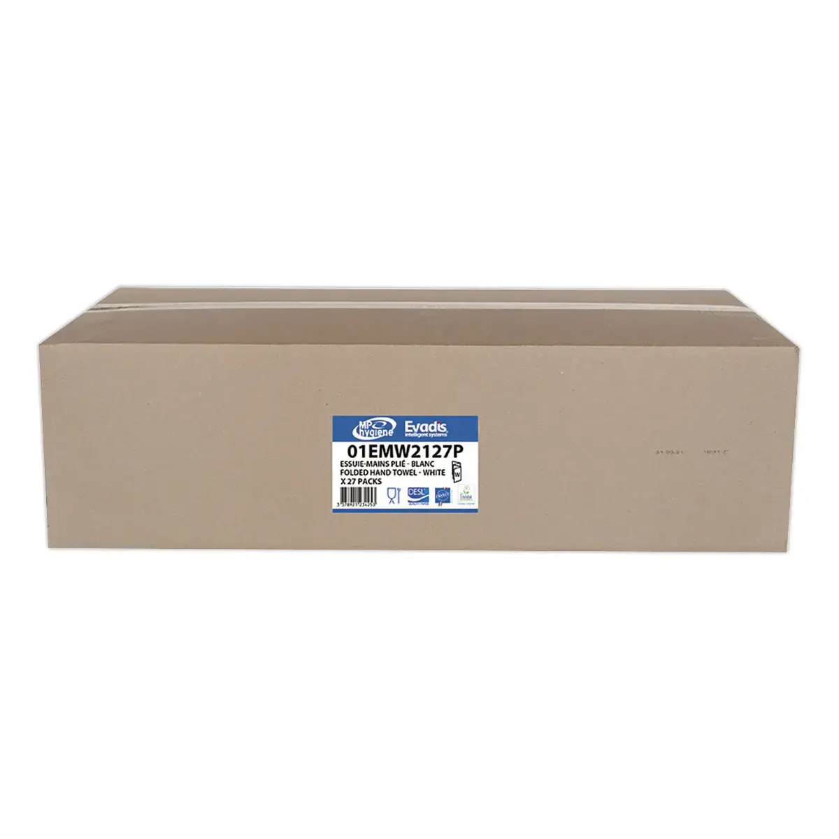 27 Paquets d'essuie-mains - Pliage W 2 plis - Fiducial