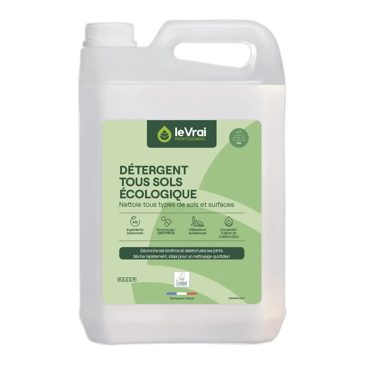 D&eacute;tergent tous sols et multisurfaces Enzypin - 5L 