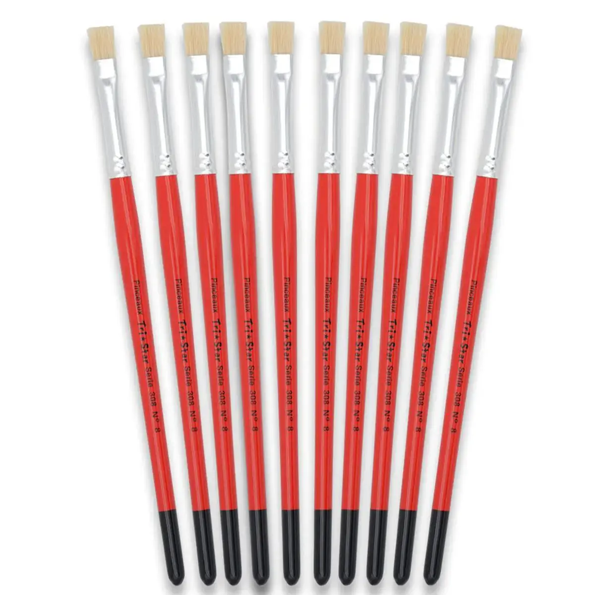 Brosse plate n°8 - OZ - en soie - peinture acrylique et à l'huile