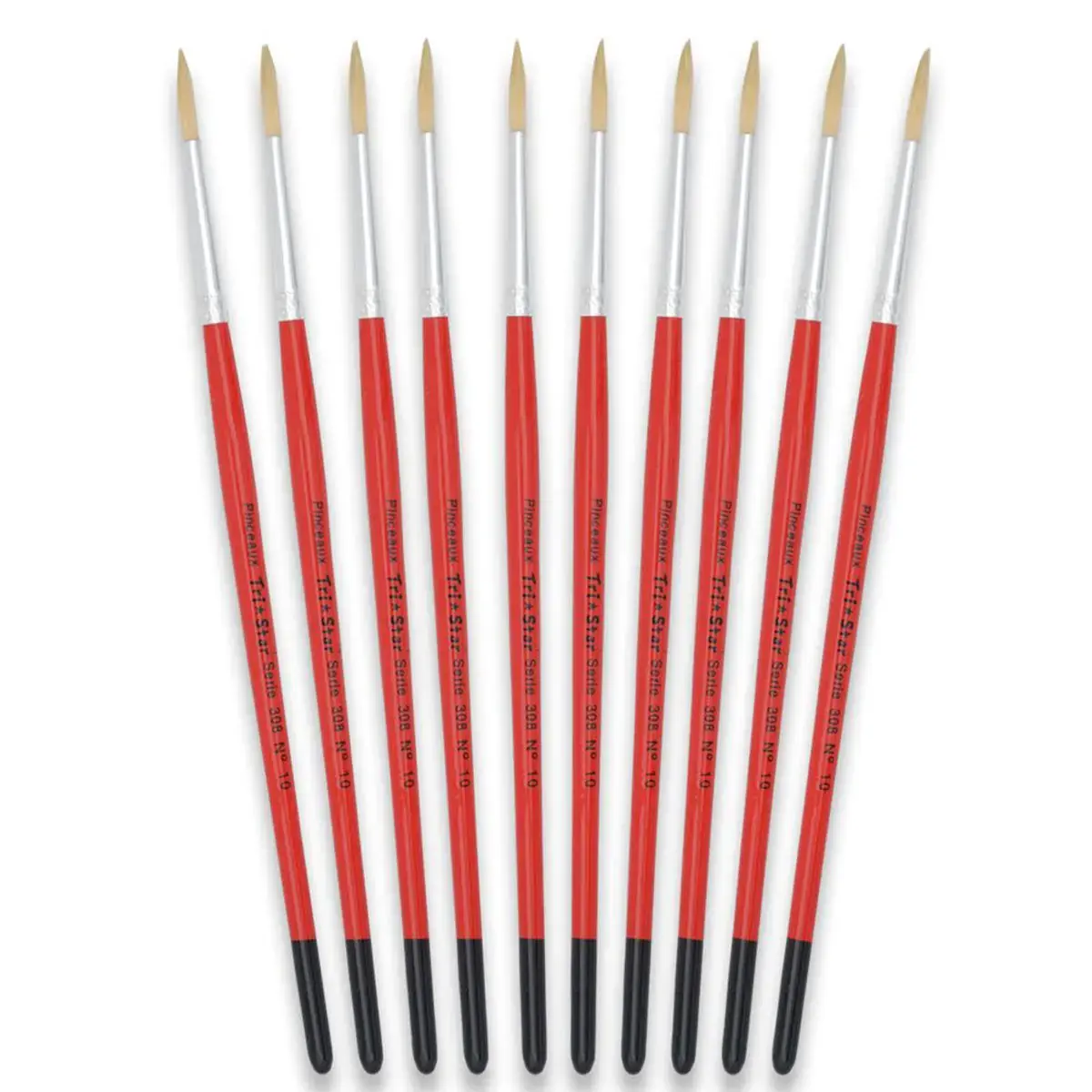 Brosse ronde n°10 - OZ - en soie - peinture acrylique et à l'huile