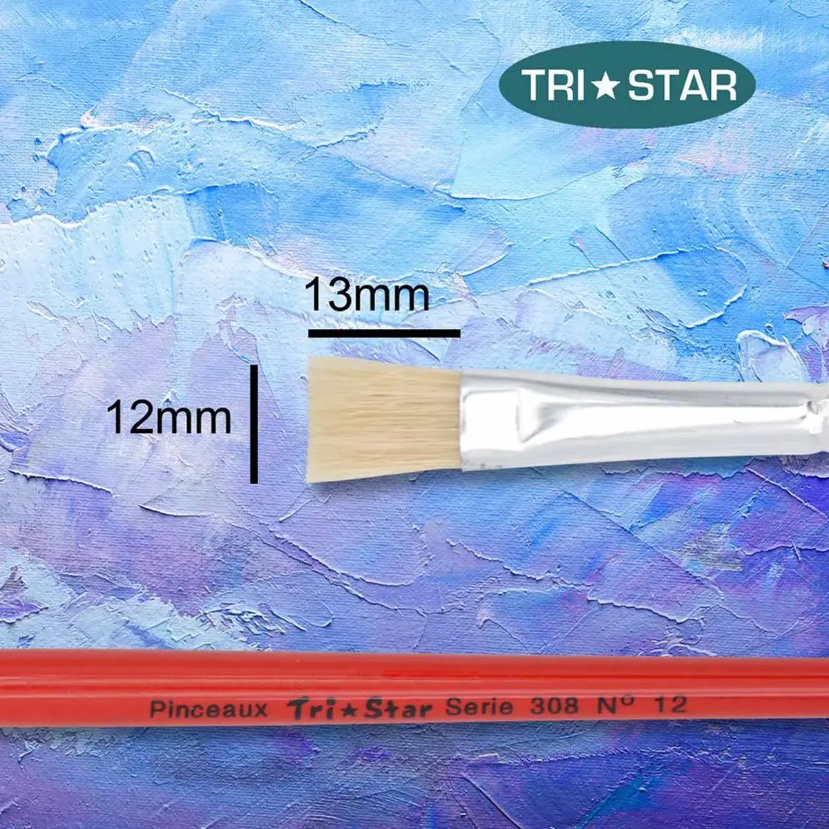 Brosse plate n°12 - OZ - en soie - peinture acrylique et à l'huile
