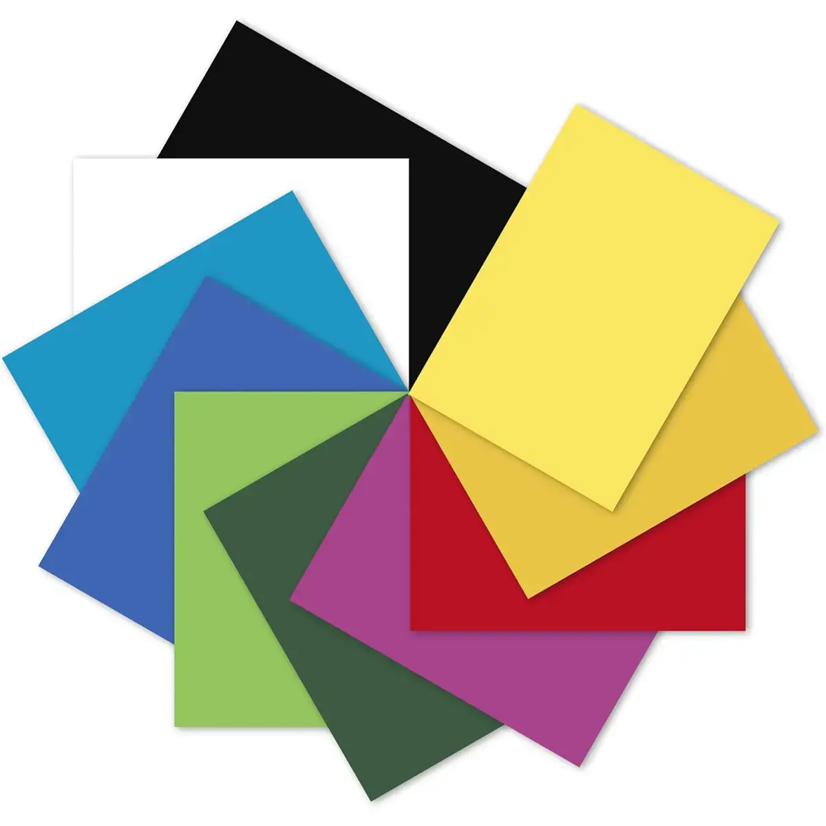 Papier dessin A4 160 g Folia - 10 coloris assortis - lot de 500