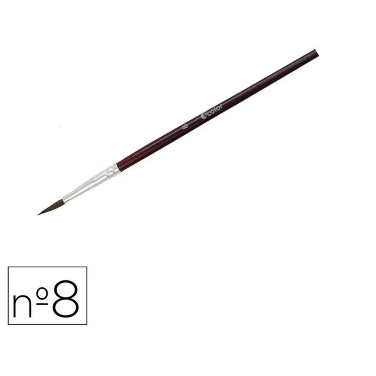 Pinceau gouache poil de poney n°8 O'color - lot de 10