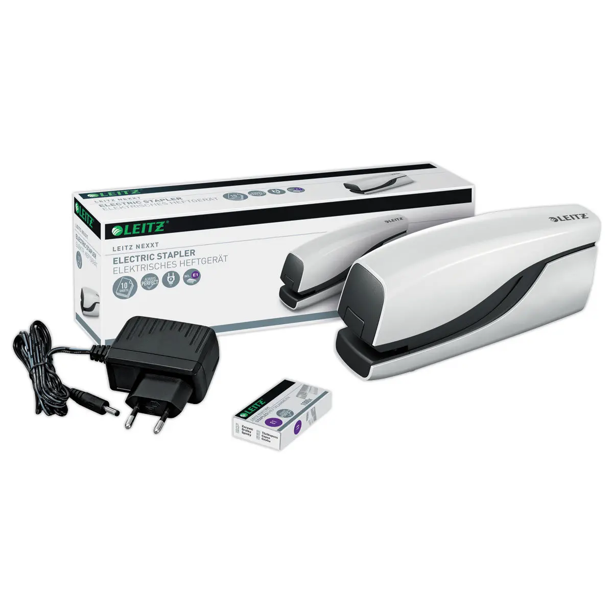 Agrafeuse électrique NeXXt filaire - 20 feuilles - Blanc - LEITZ