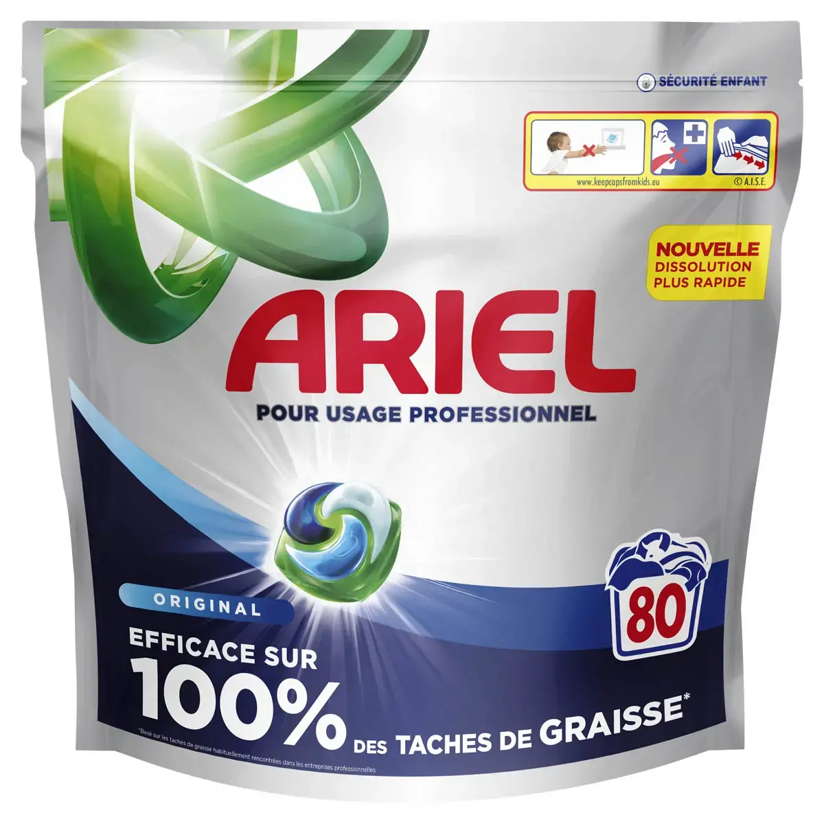 80 Doses de lessive pr&eacute;-dos&eacute;e &ndash; Ariel 