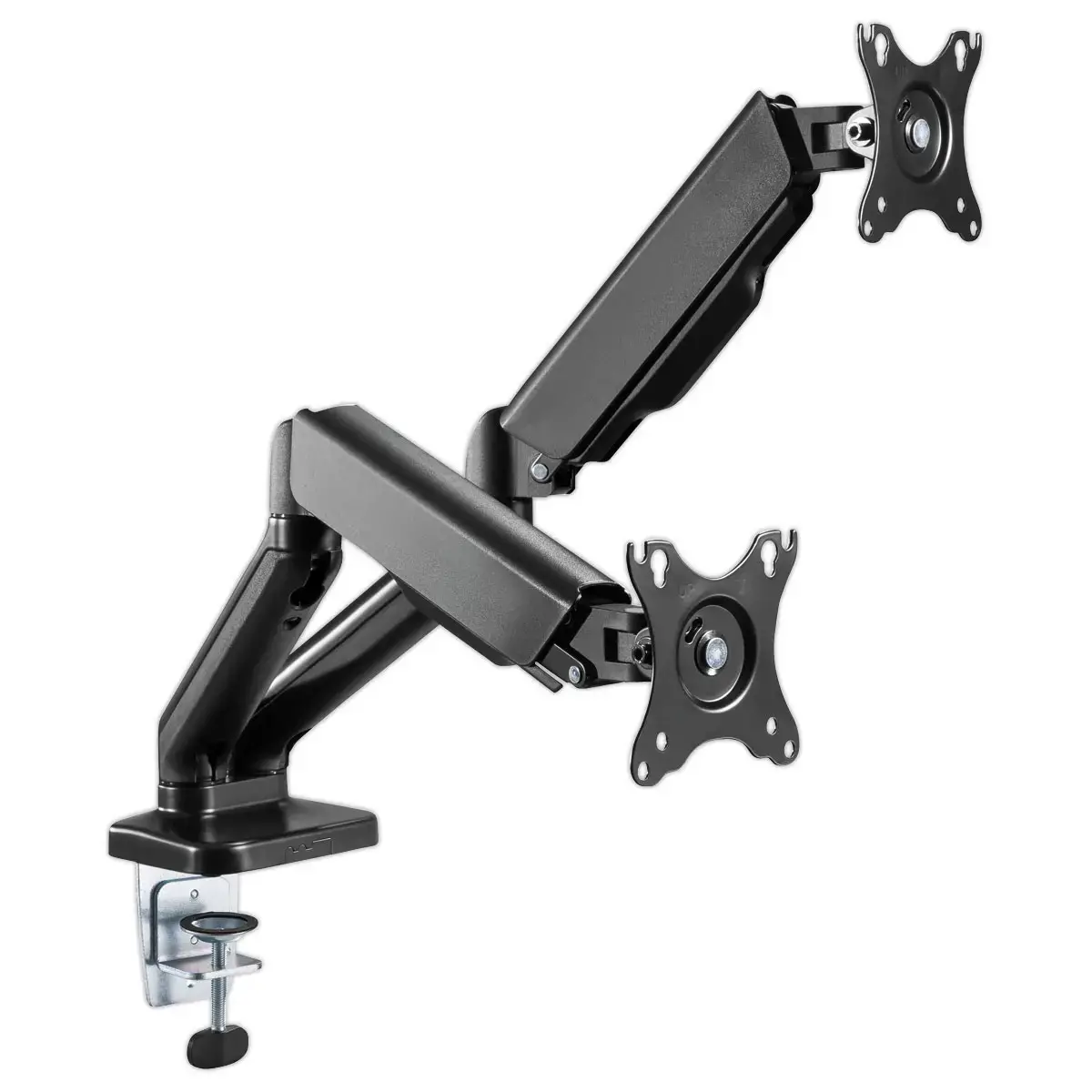 Bras porte-&eacute;cran double articul&eacute; Ergo Line Noir 