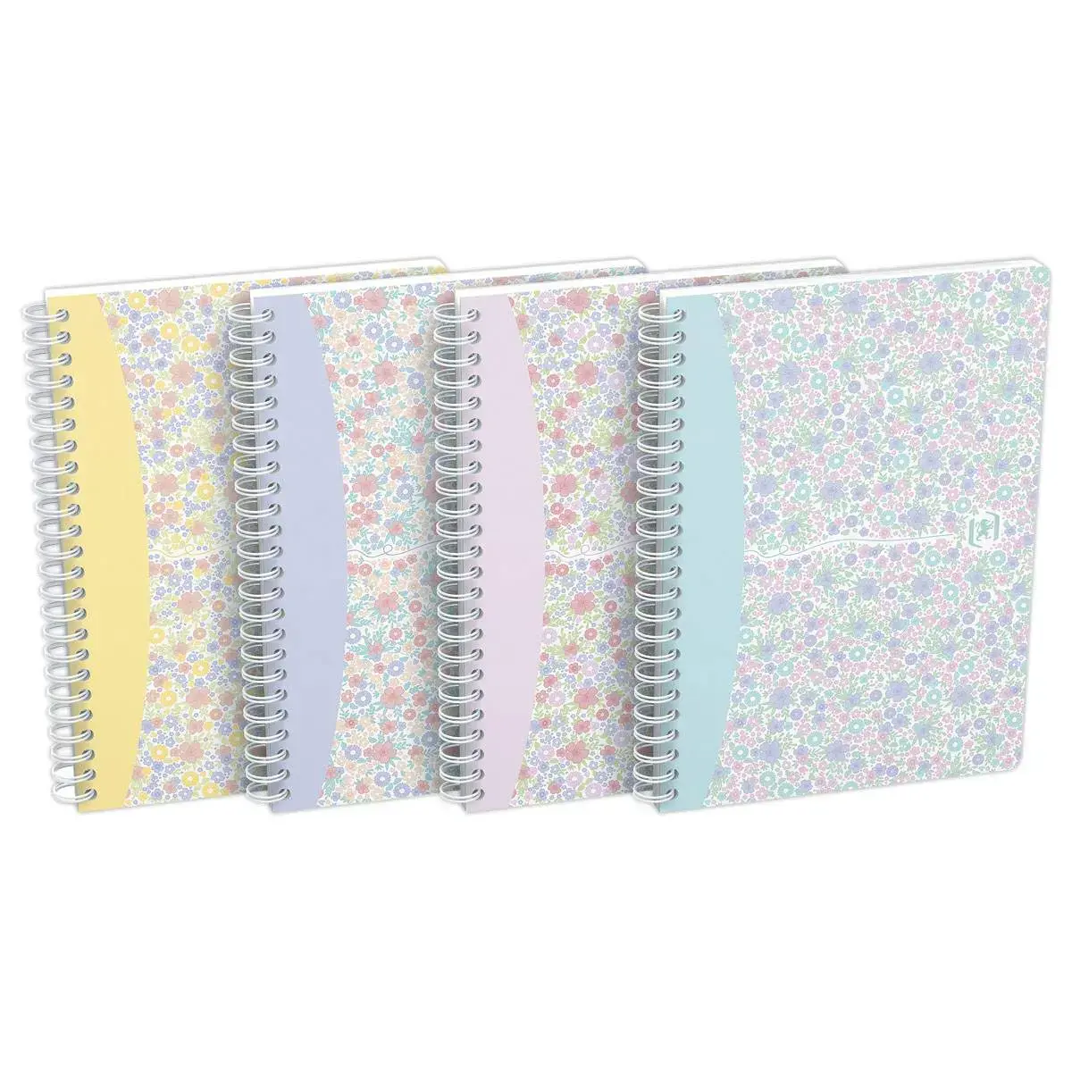 Cahier spirale Flowers - A5 - Ligné 7mm - 120 pages - Oxford