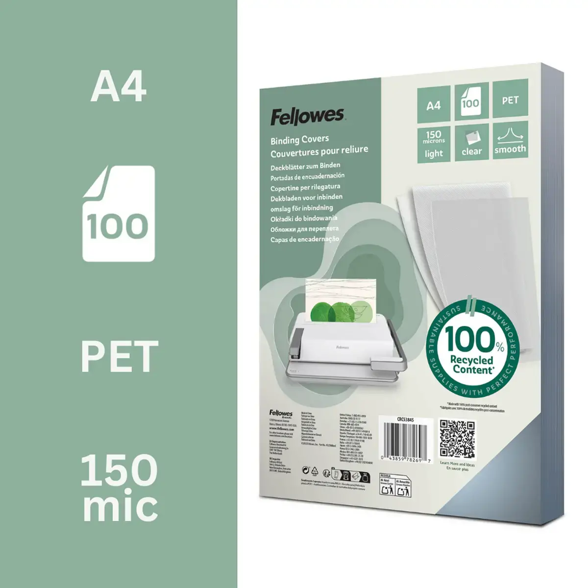 100 COUVERTURE POUR RELIURE A4 150&micro; 