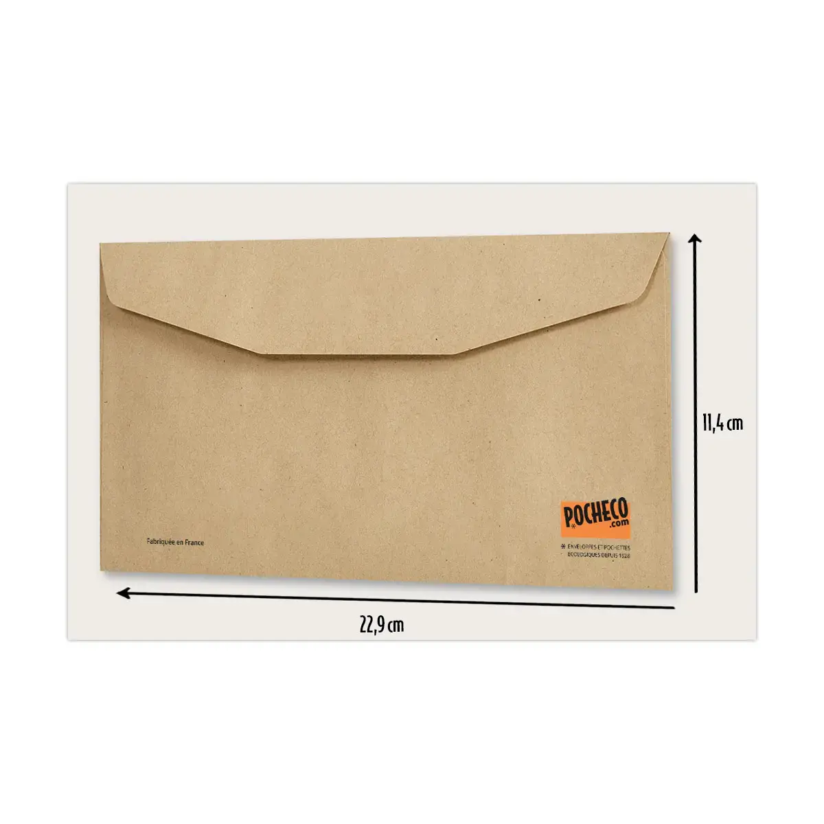 1000 Enveloppes MSP papier kraft 85g 114x229mm sans fenêtre