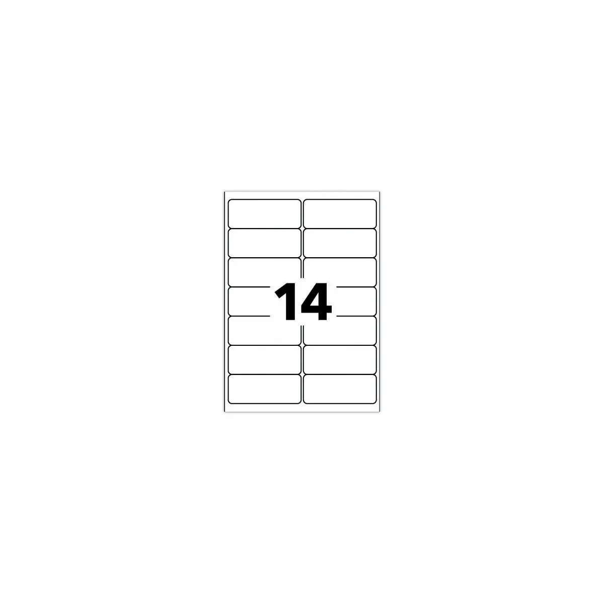 15 Planches d'&eacute;tiquettes 99,1x38,1 mm 210&eacute;tiq/bo&icirc;te 