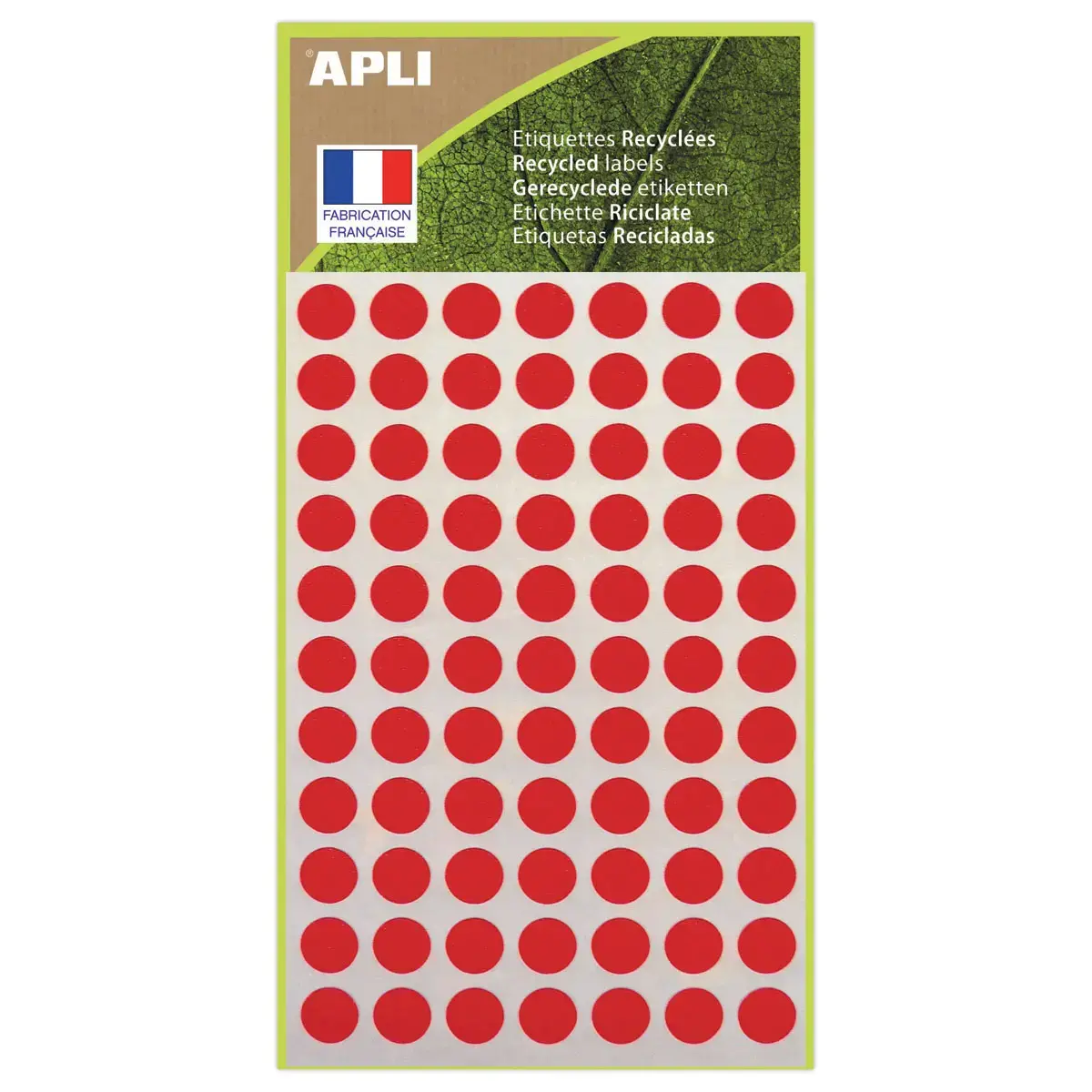 462 pastilles de signalisation rondes,Ø 8 mm, rouge, 100% recyclé