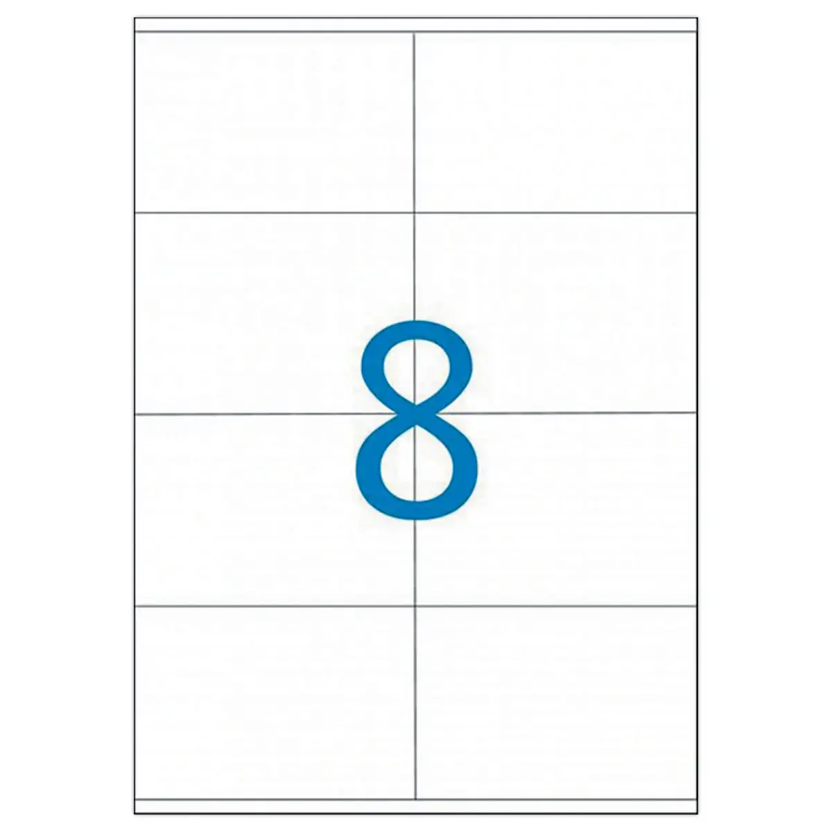 100 planches de 8 &eacute;tiquettes de signalisation, 105x70 mm, 100% recycl&eacute; 
