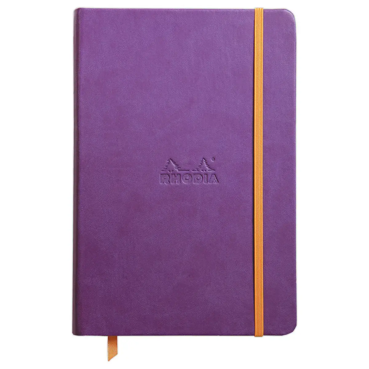 Carnet broch&eacute; Rhodiarama A5 192 pages - couverture rigide - violet - RHODIA 