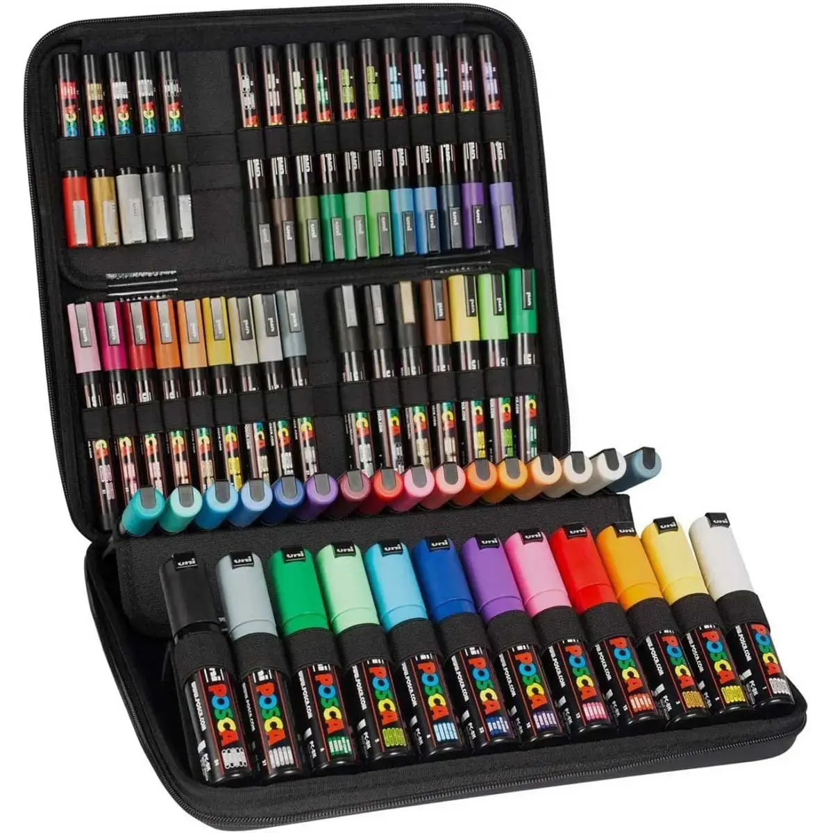 Marqueur peinture à base d'eau POSCA - inodore - pointes et coloris assortis - lot de 60