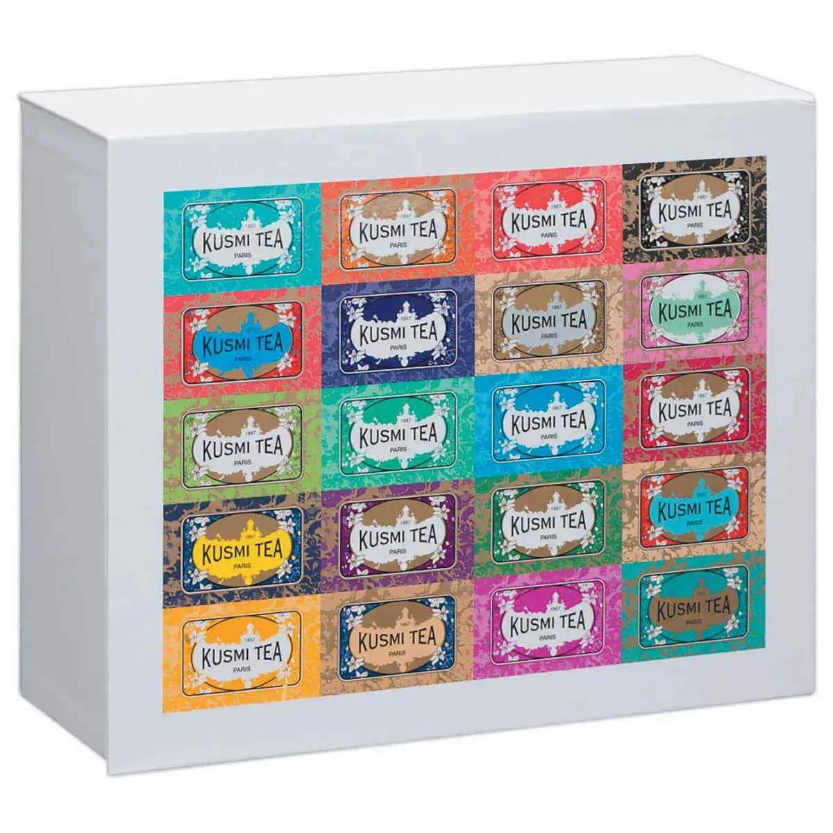 Bo&icirc;te de 100 sachets de th&eacute; Kusmi Tea Bio Assortis 