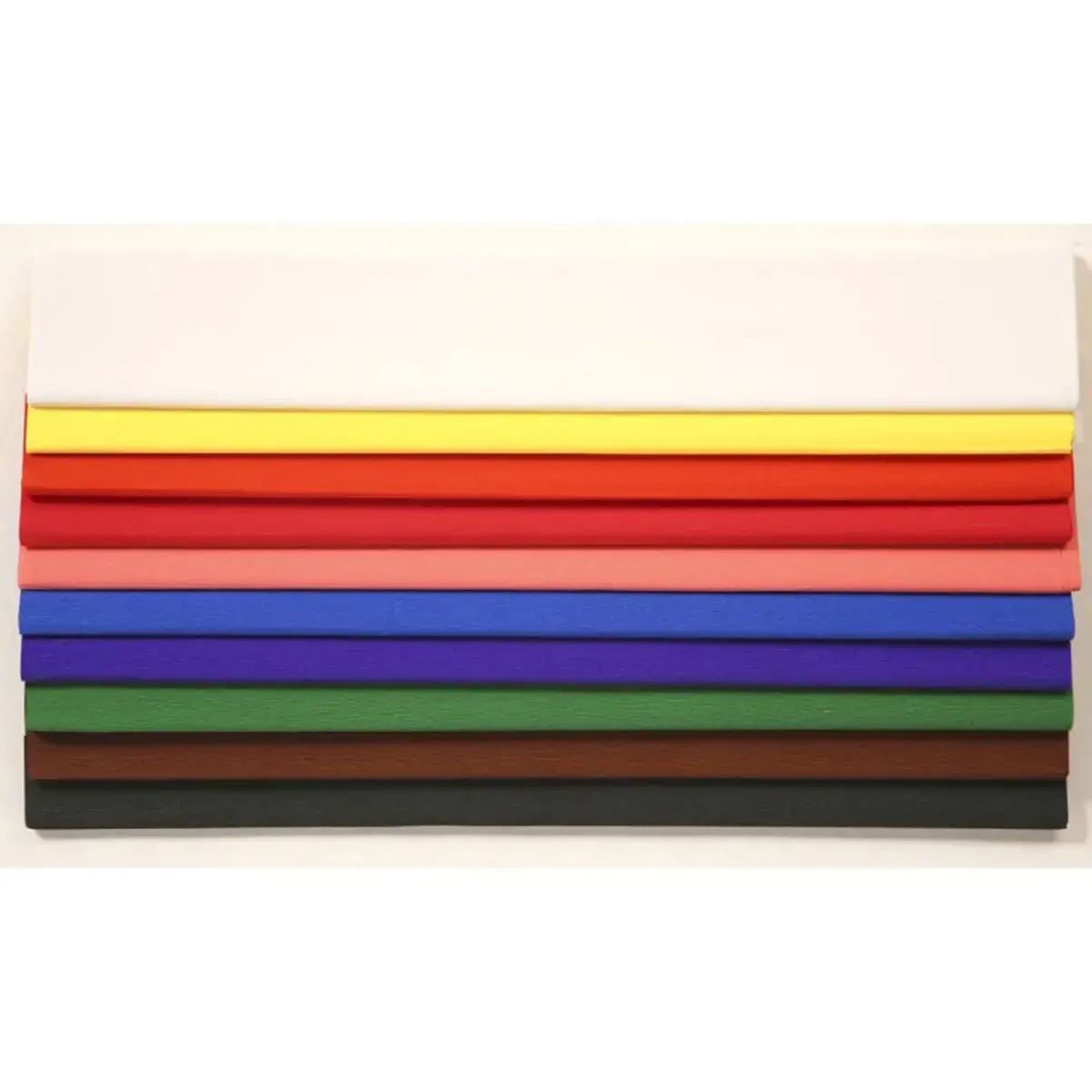 Capier cr&eacute;pon Clairefontaine 2,50 x 0,50 m - coloris assortis - 10 feuillles 