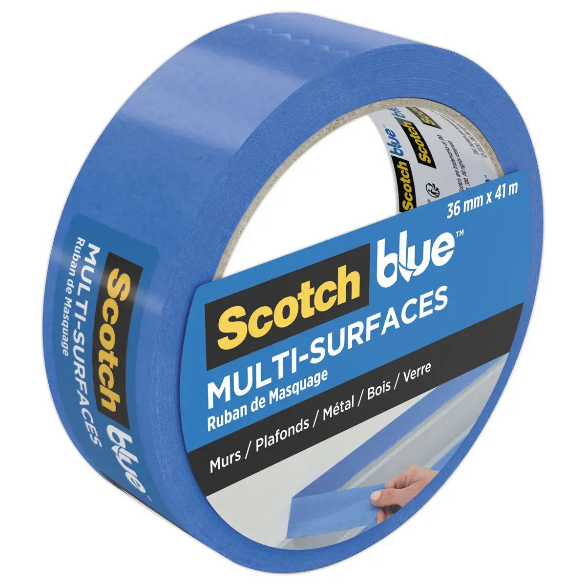 Ruban adh&eacute;sif de masquage multi-surface sans trace - 41m x 36mm 