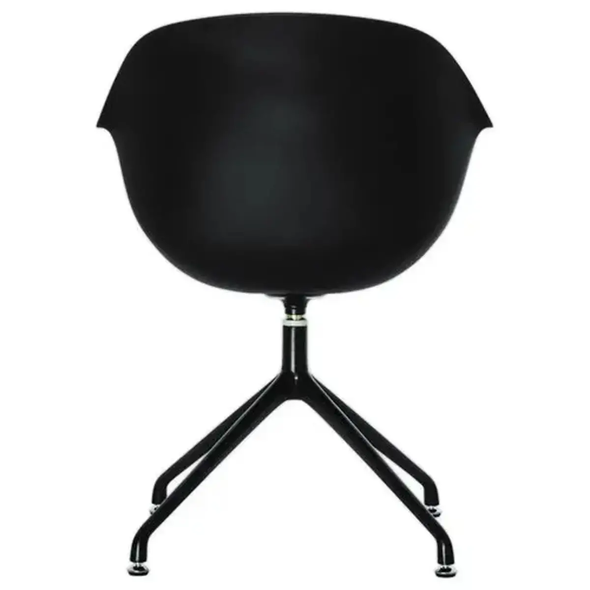 2 Fauteuils MOON Pivotants, 4 pieds noirsassise noire montés