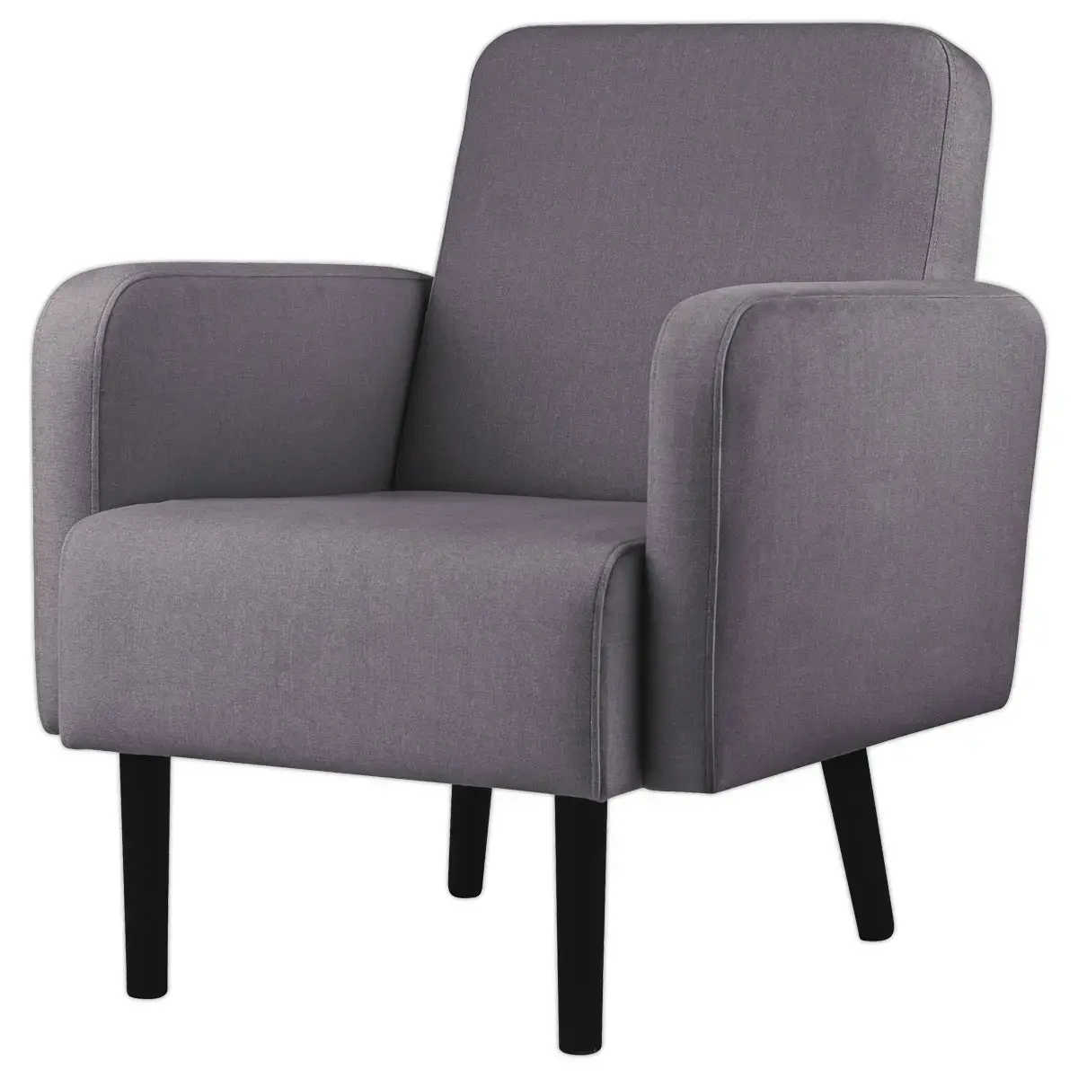 Fauteuil LISBOA 1 place Tissu gris souris mont&eacute; 