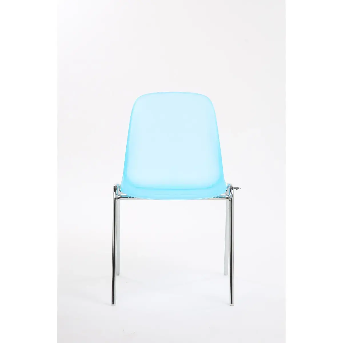 Chaise Charlotte translucide bleu